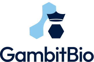 GambitBio logo with a stylized flask and hexagon design above the company name.