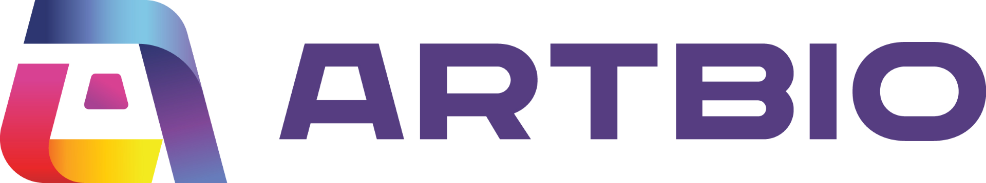 The ART BIO logo featuring a stylized letter A with a gradient color scheme and the text 'ART BIO' beside it in purple.