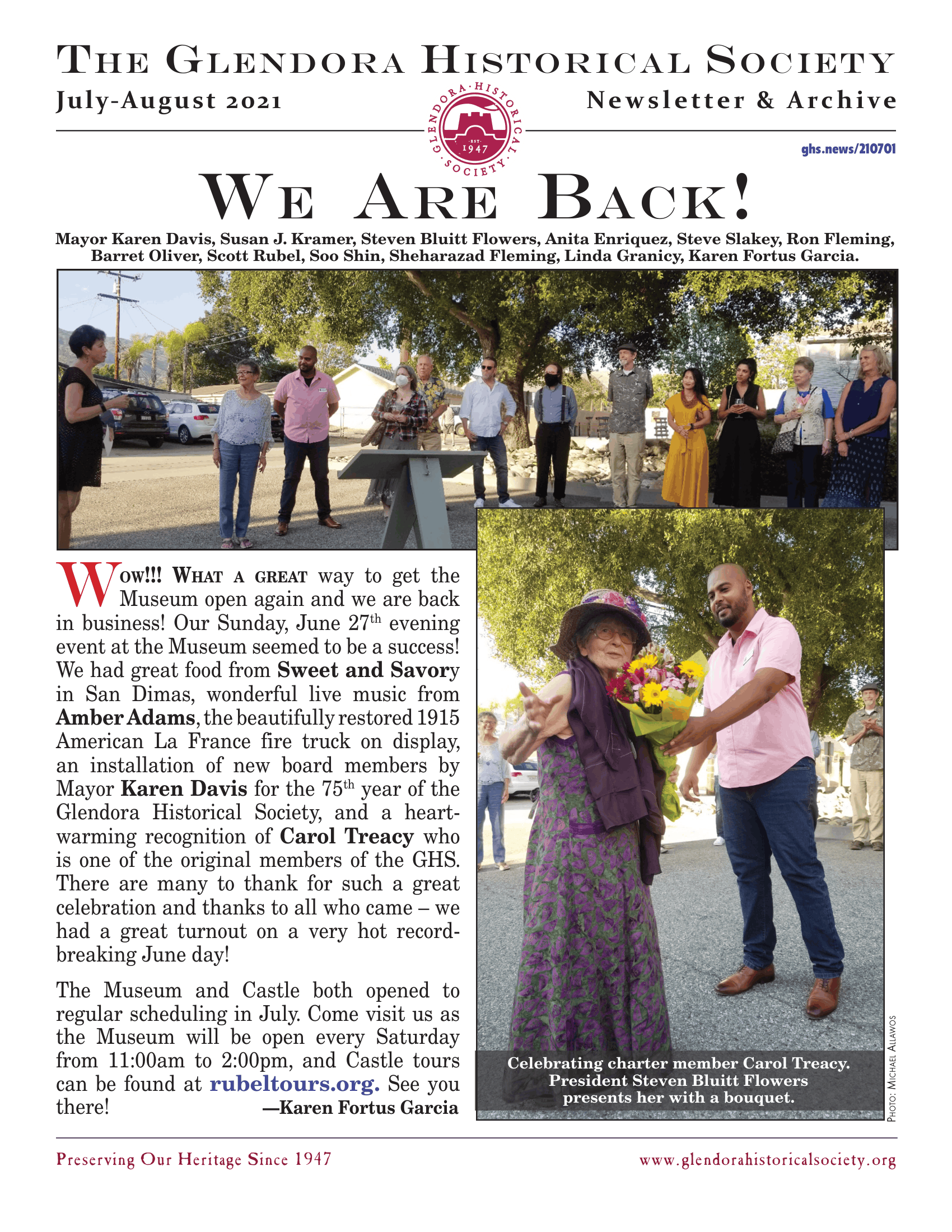 We Are Back!