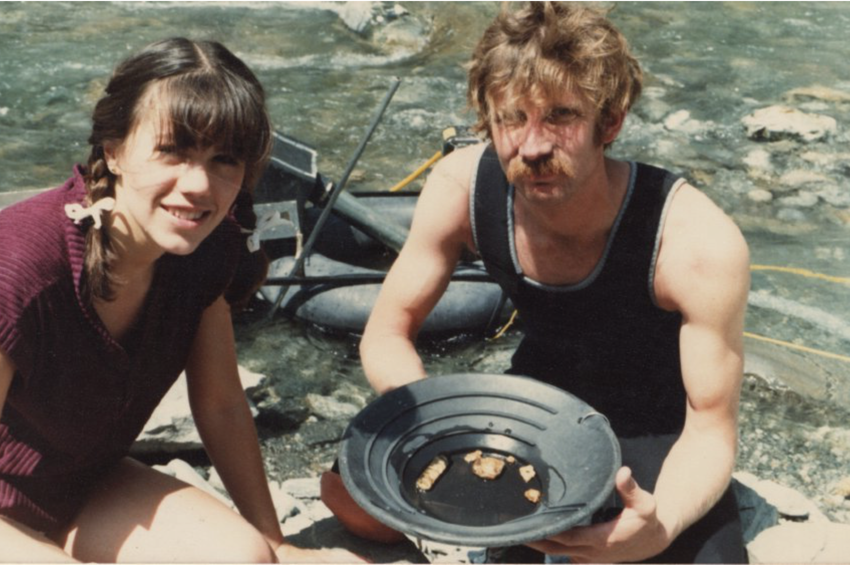 Janice and Dan prospecting for gold in the San Gabriels above Glendora