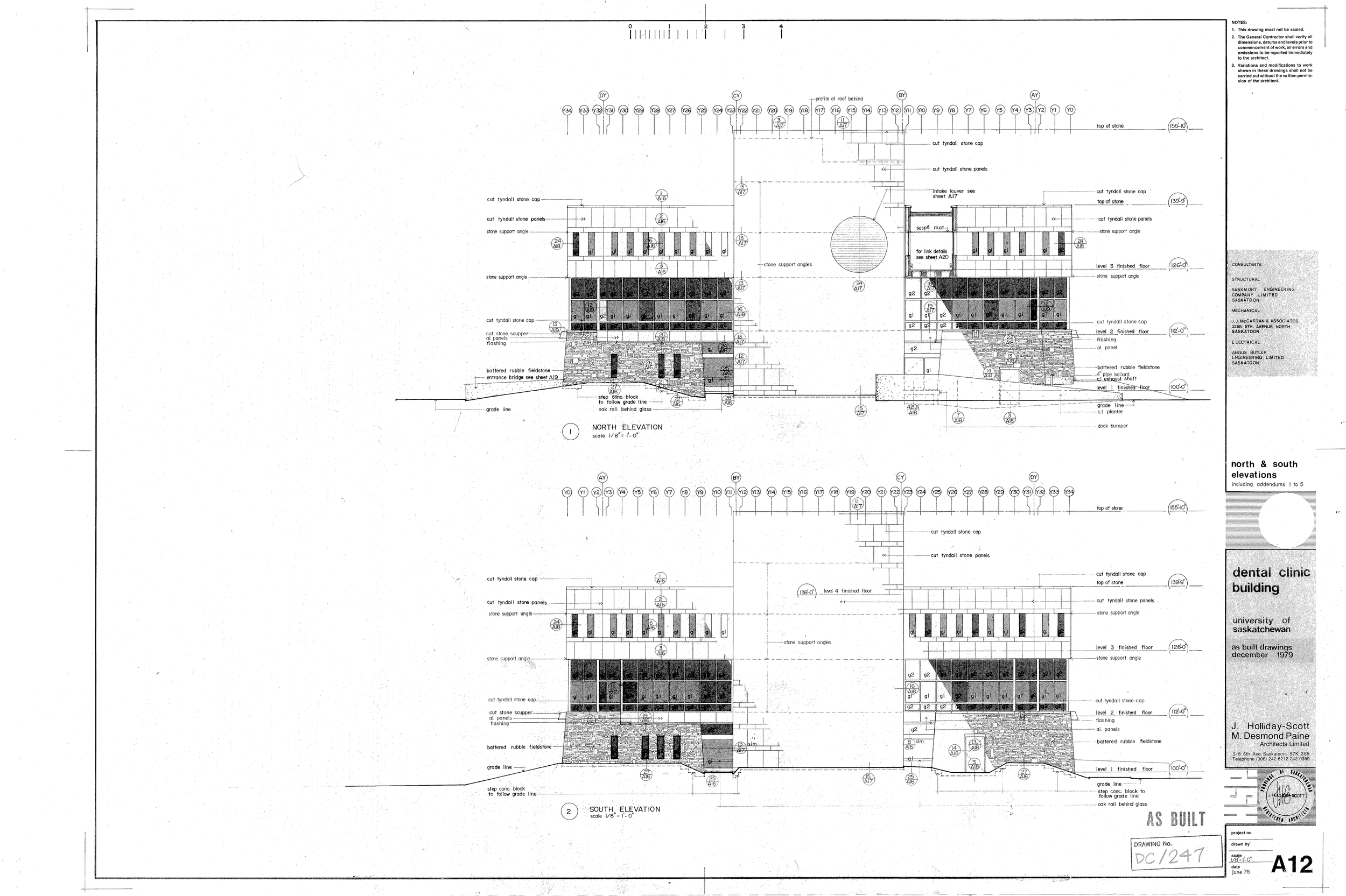 Exterior elevations of The Dental Building.