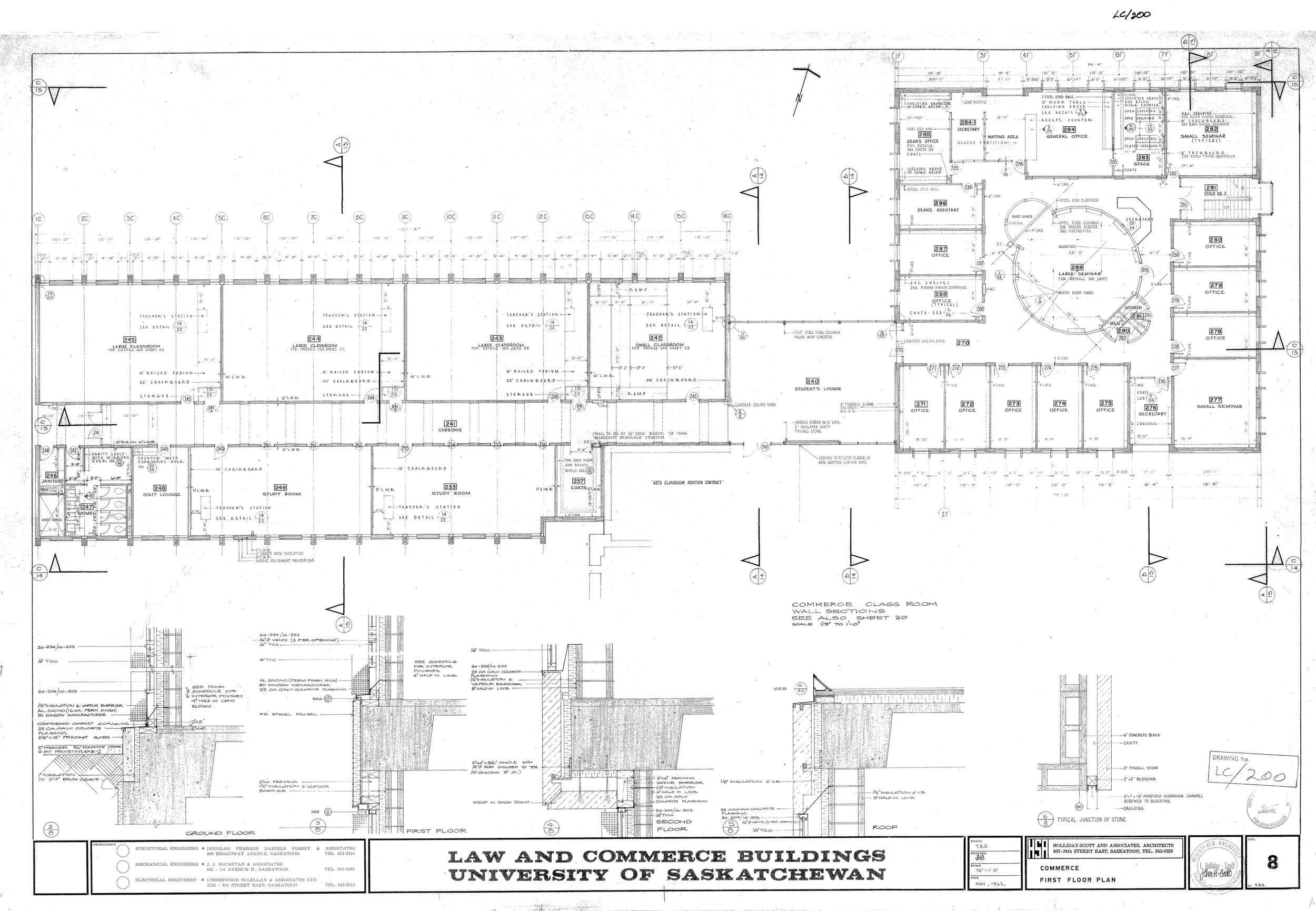 1st floor and details of the Law & Commerce Buliding.