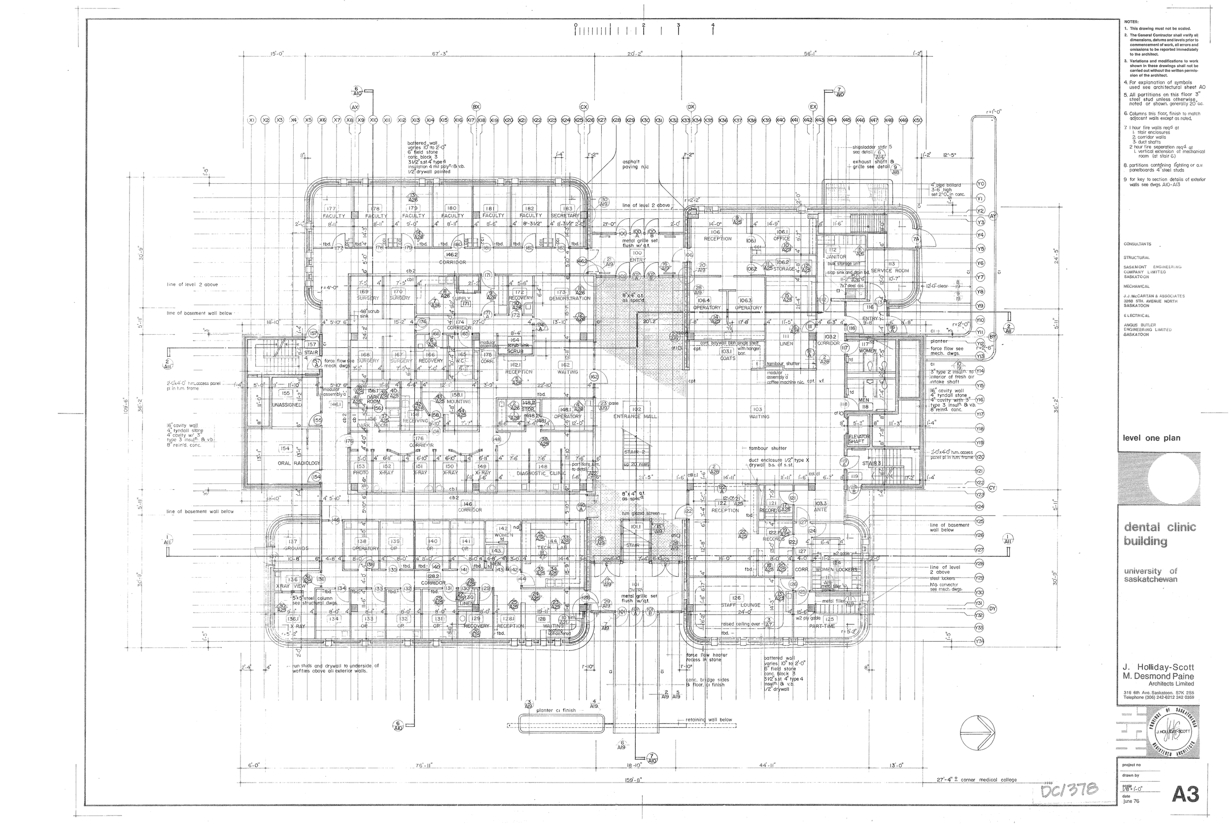 Floor plan of The Dental Building.