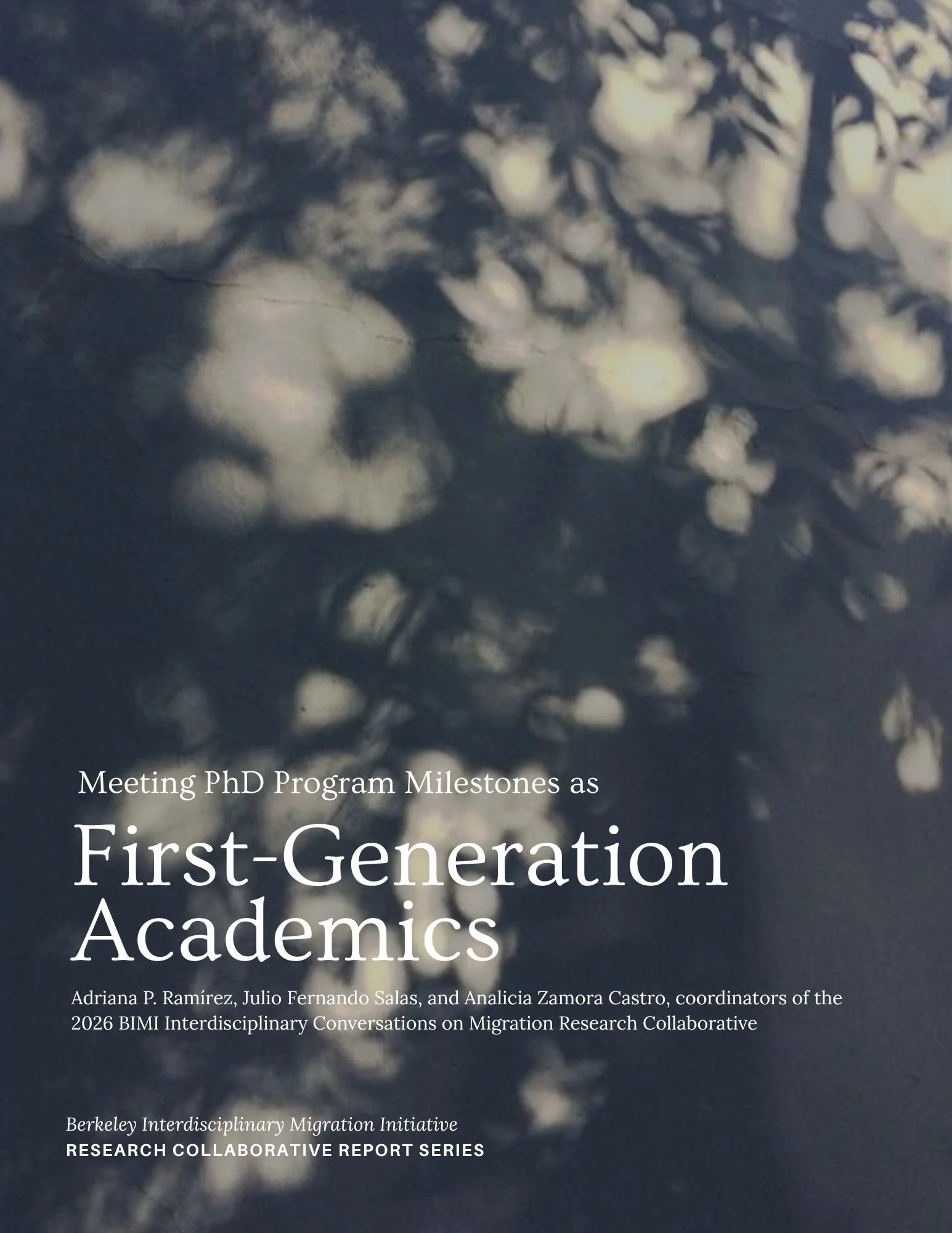 Meeting PhD Program Milestones as First-Generational Academics