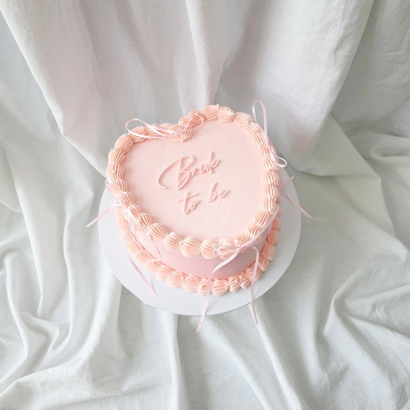 8" Heart Bridal Shower Cake 