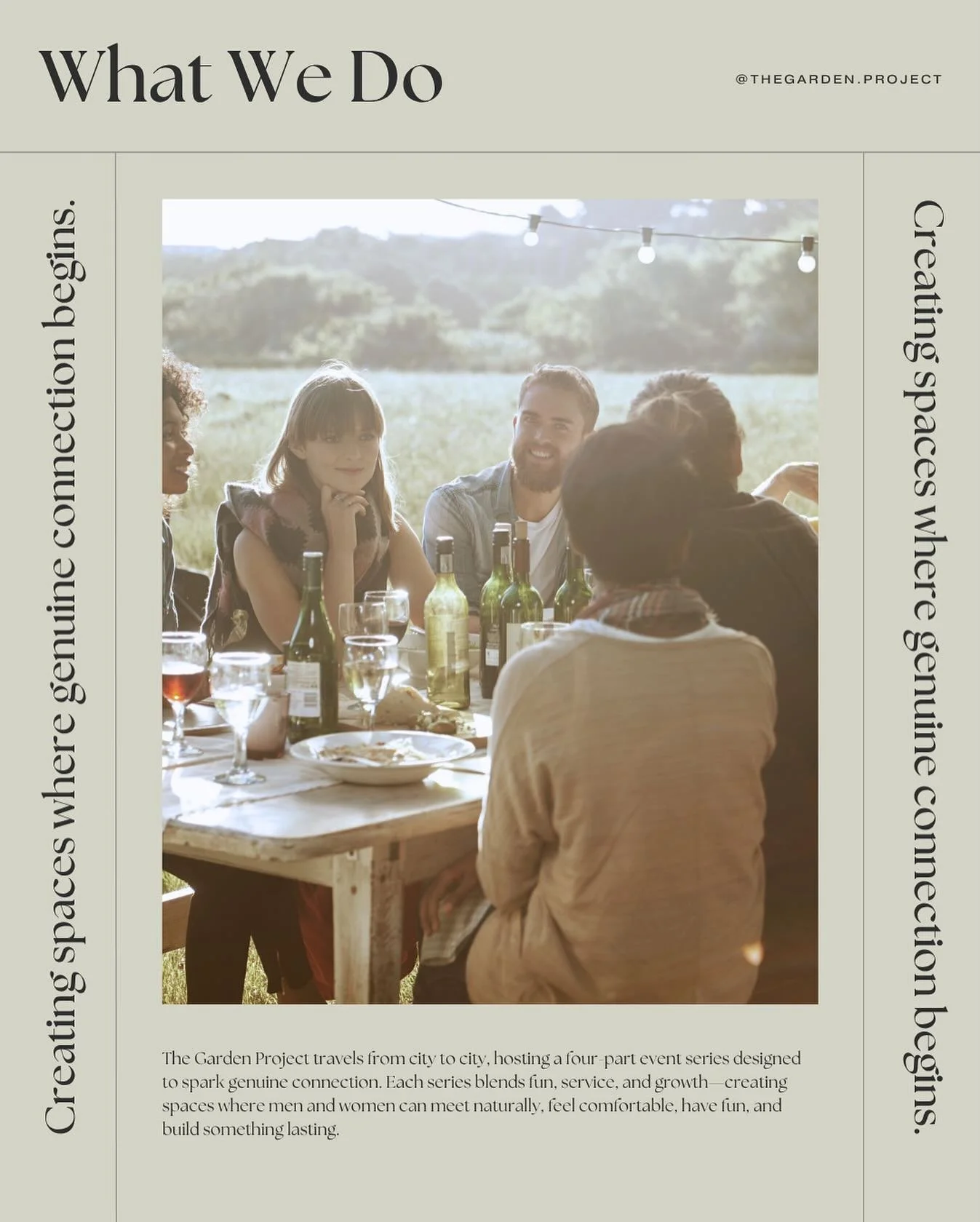 Four events. Real people. Genuine connection.
We create spaces where you can meet, laugh, and actually enjoy getting to know someone.