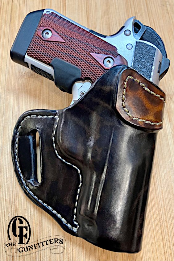 Avenger style, full slot, Horween horse butt, made for a Kimber Micro 9