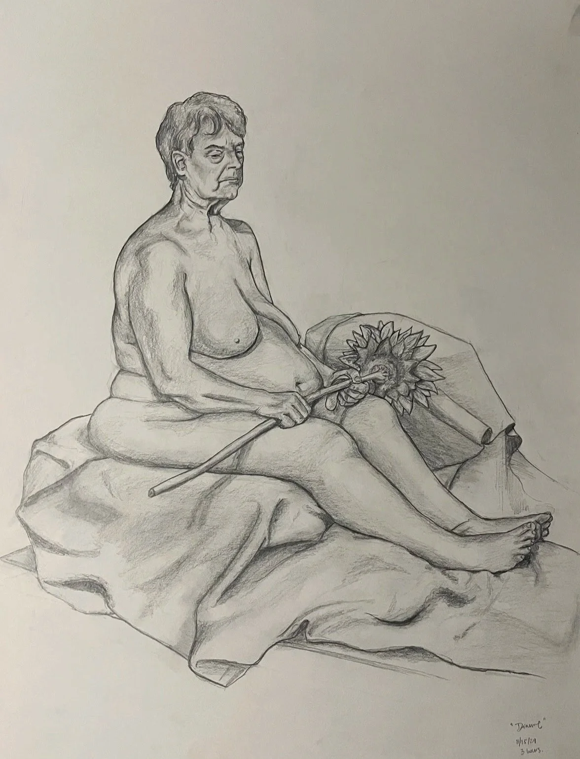   Dianne  , Graphite on paper, 2024.