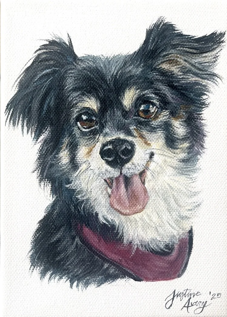   Untitled  , Acrylic on Canvas, 5"x7", 2025.