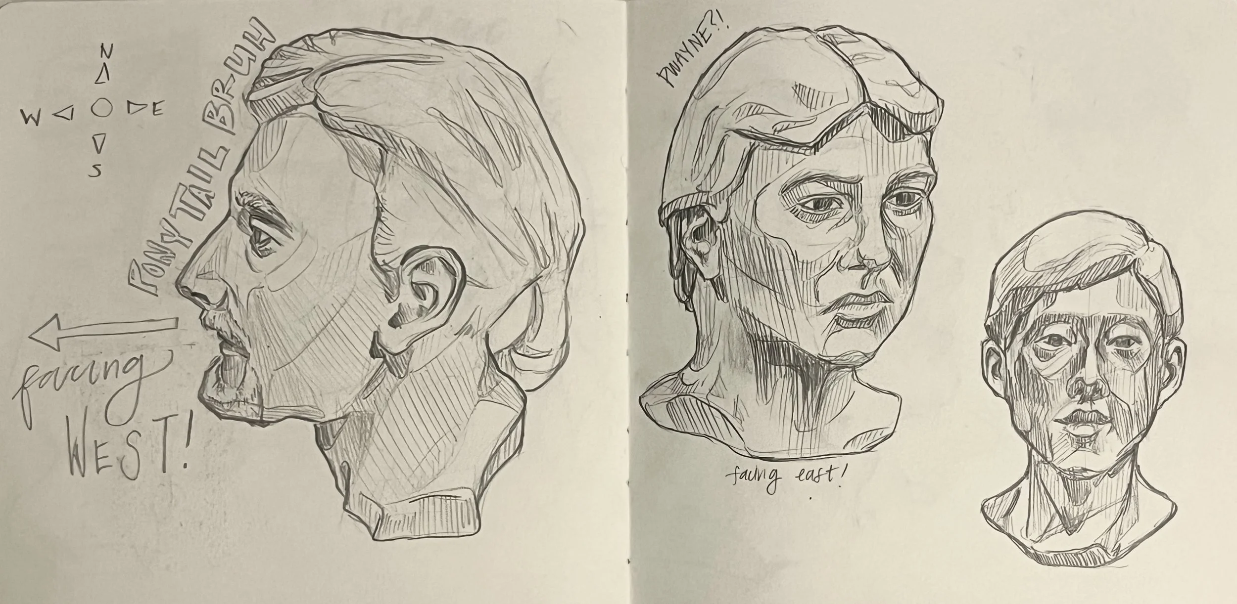   Portrait Study  , Graphite on paper, 2025.