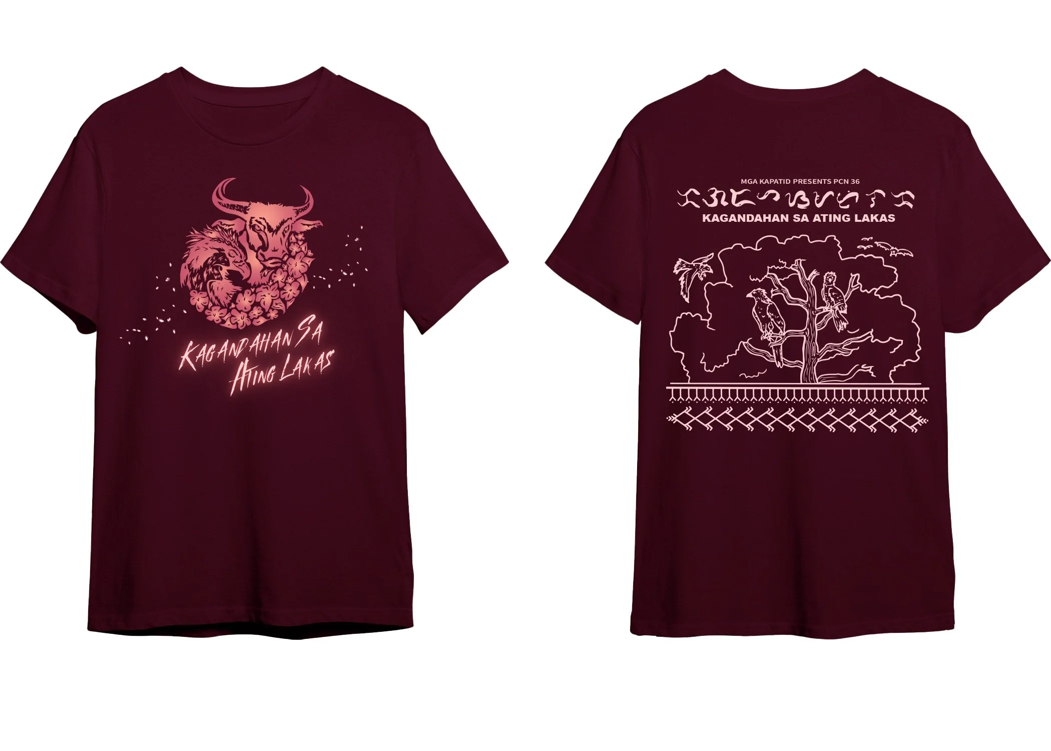   EXB106L Section 8  , Procreate, Adobe Photoshop, Adobe Illustrator, Canva, 2024.

 T-shirt design for UC Davis Mga Kapatid's Annual Philipine Culural Night 2024 (PCN). In collaboration with Haylie Cantiller who added visual glow elements and text t