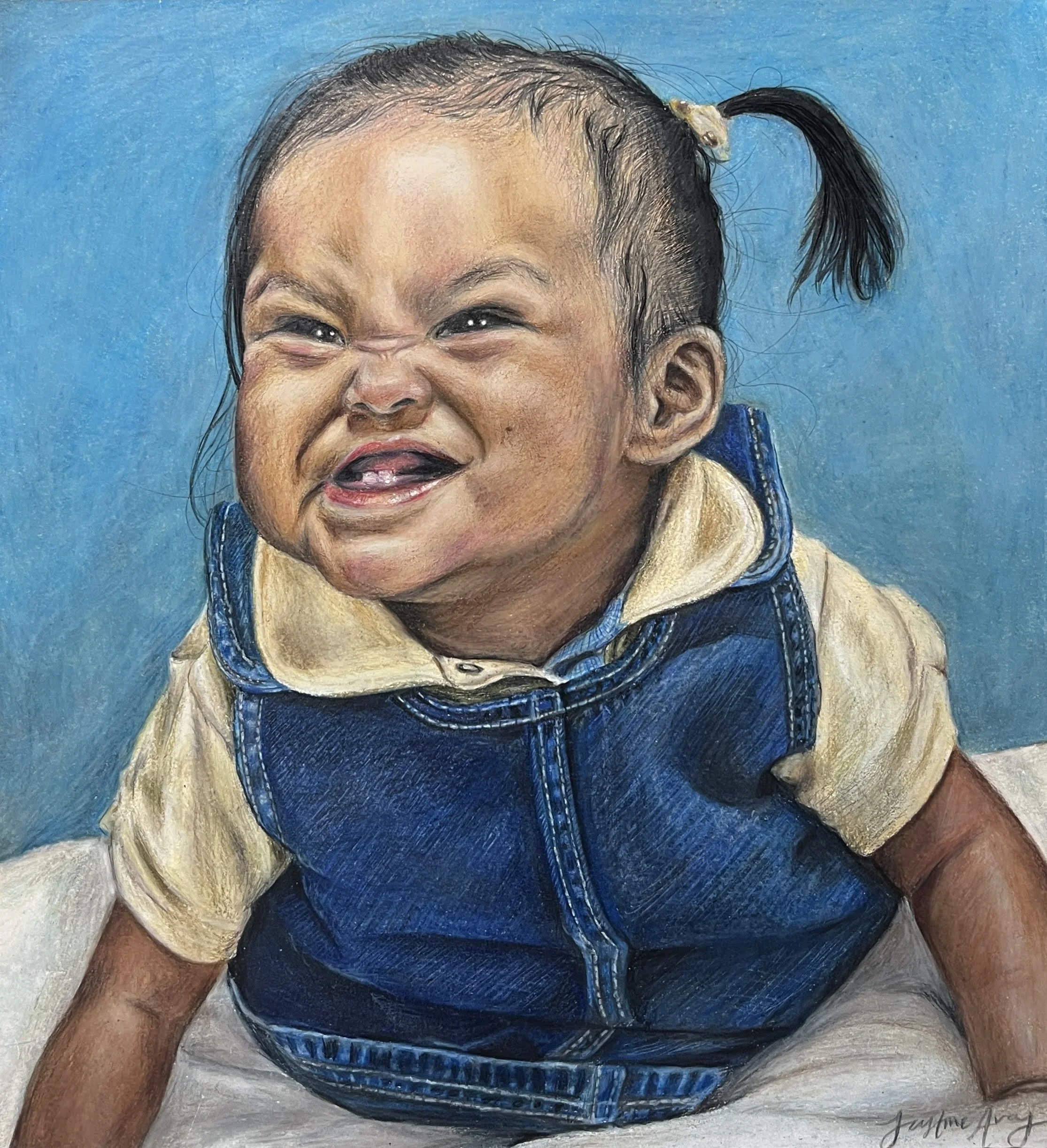   Gigil  , Colored Pencil on Bristol, 2020 (revised 2024).