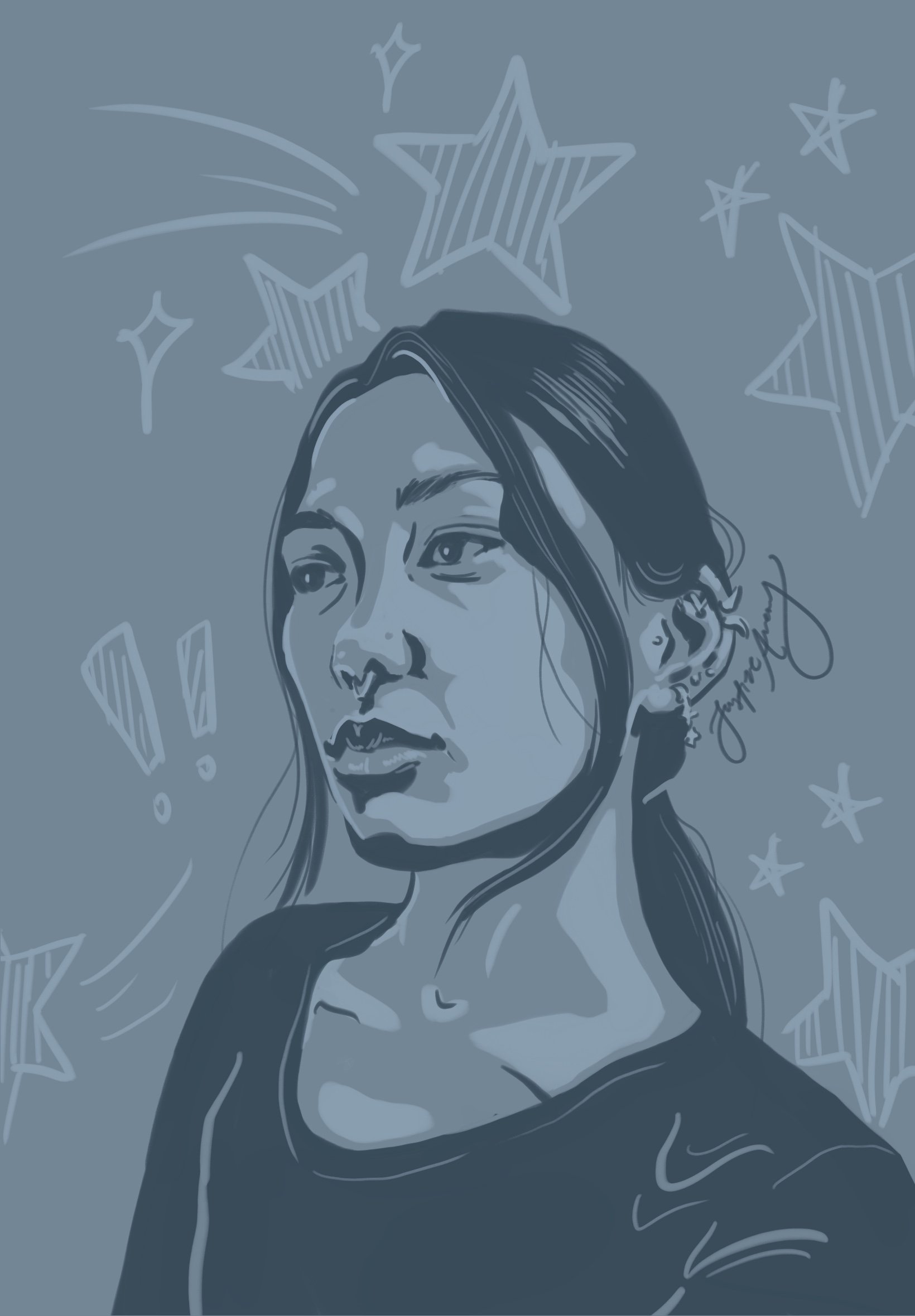   Self Portrait  , Procreate, 2026.