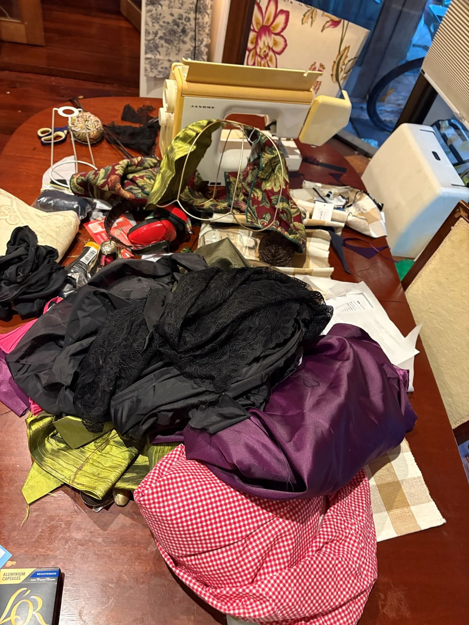 Lampshade making workstation.JPG