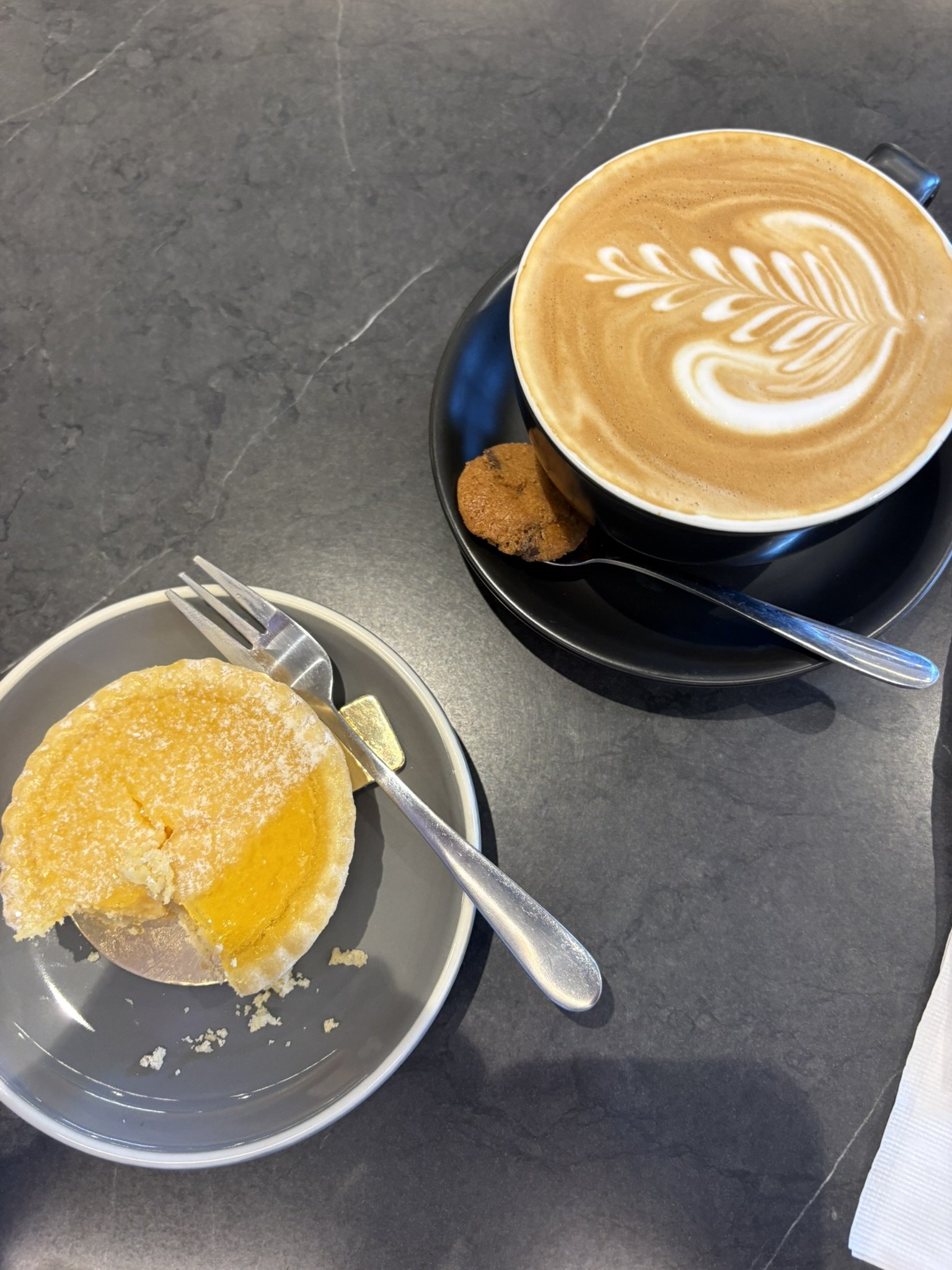 Coffee and a citrus tart. No more words needed.