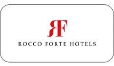 Rocco Forte Hotels logo with red initials 'RF' and black text