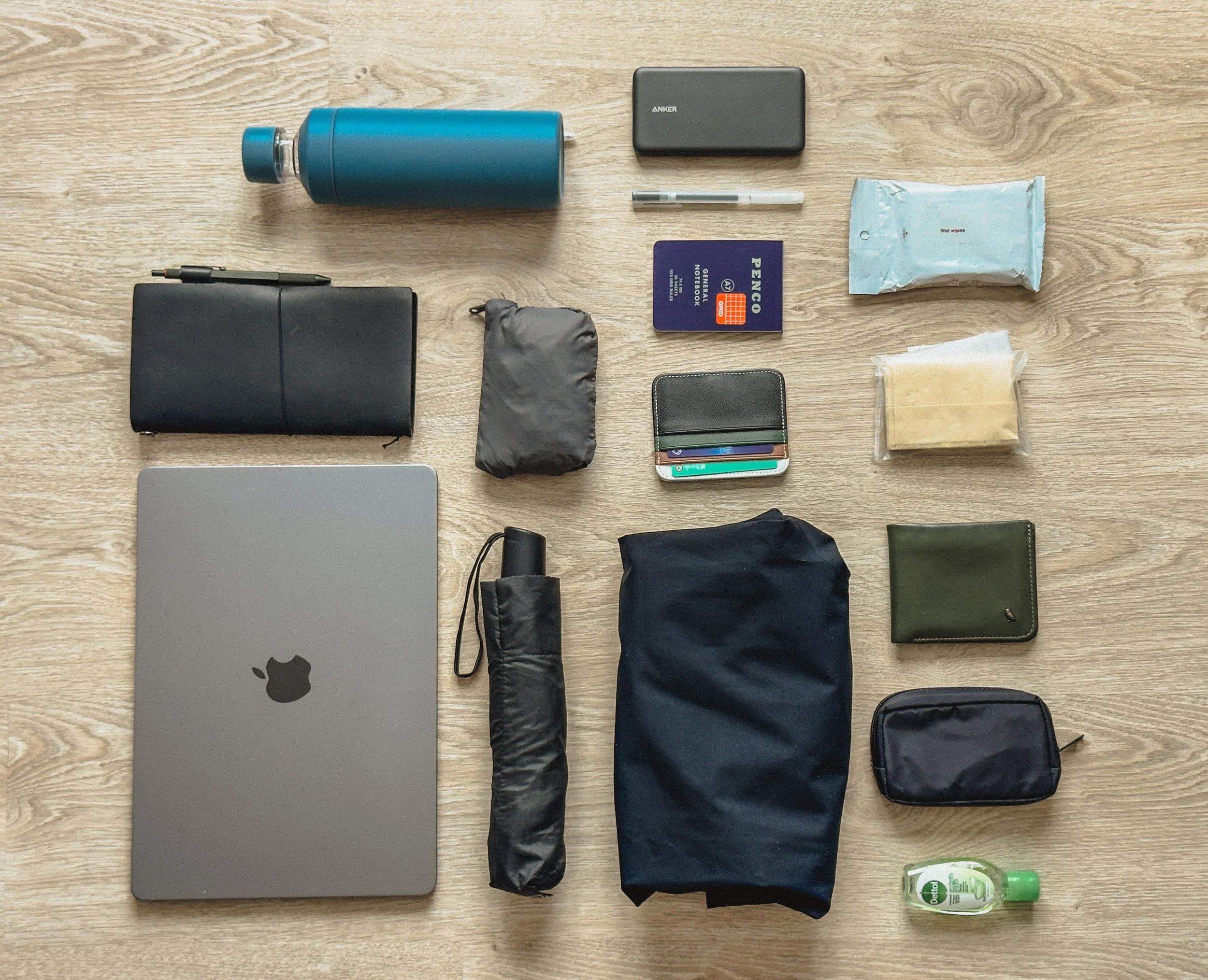 Things I carried in the Arcane for this review.