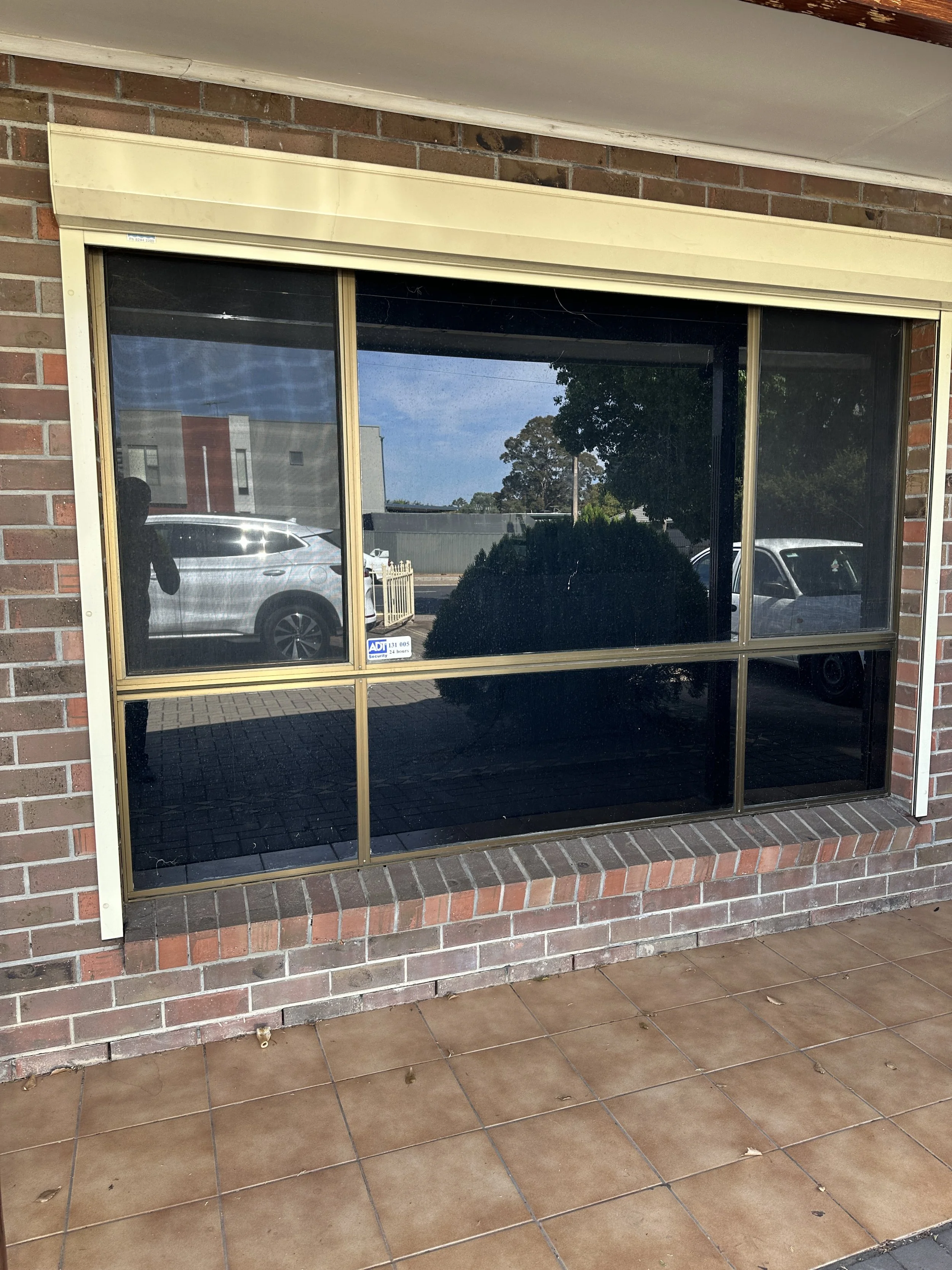 Home window dark tinted.