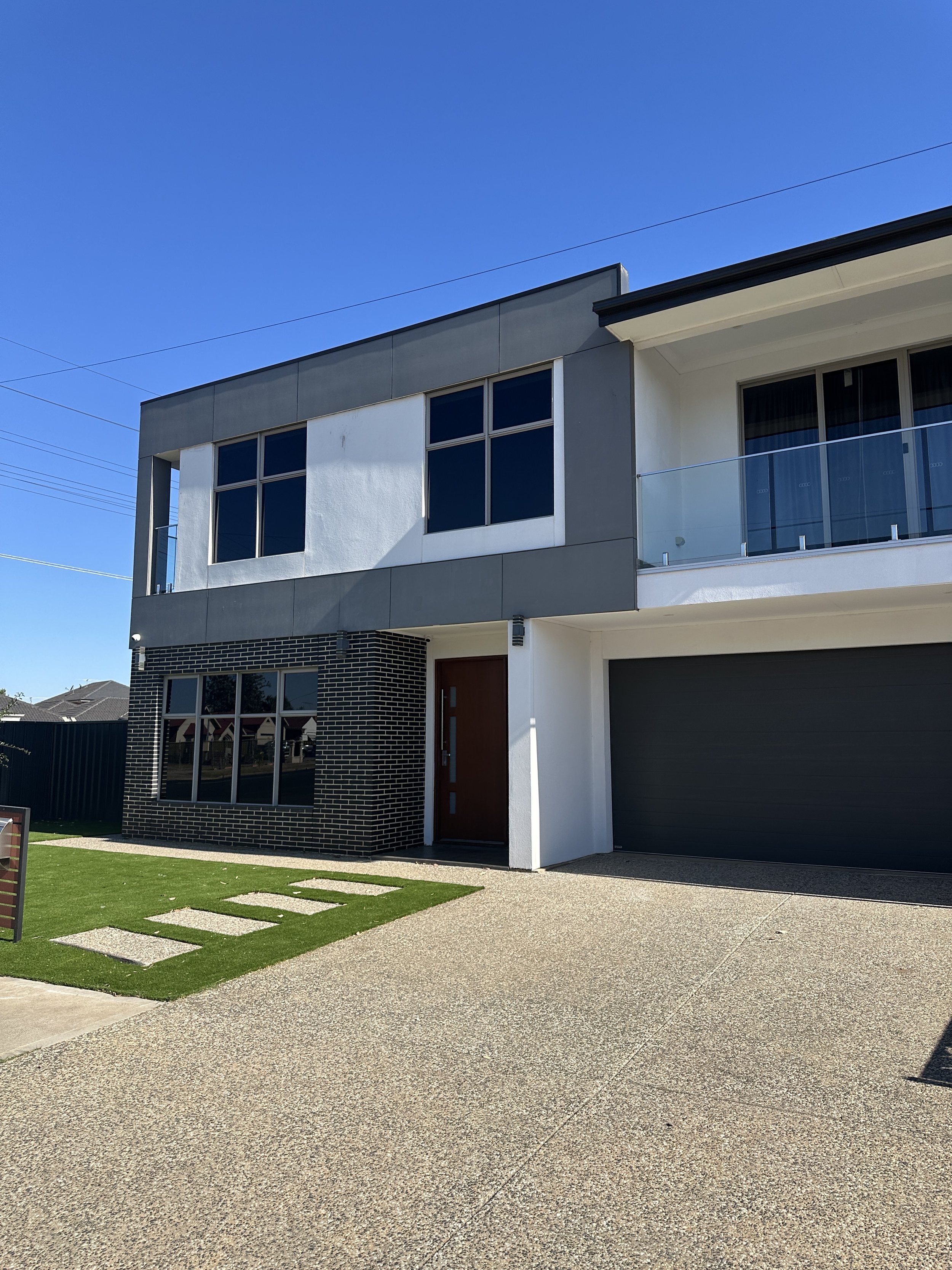 Modern Two story house tinted. 
