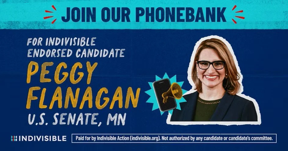 Phonebank: Peggy Flanagan for U.S. Senate