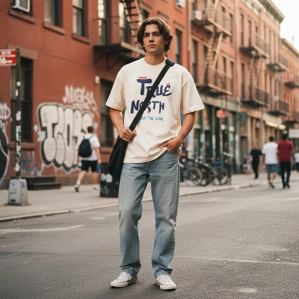 True North isn&rsquo;t a place.
It&rsquo;s a decision.

Built for late nights, early mornings, city streets and open ground.
For the ones who keep moving &mdash; even when it&rsquo;d be easier not to.

Cross the line.
Walk your own direction.

Wear T