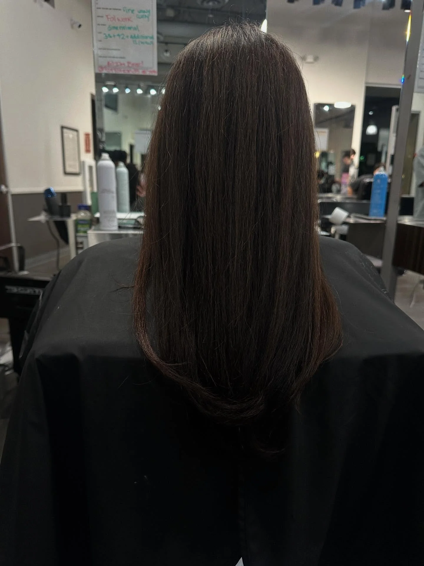Im soooo in love with this formula for the dark hair girlies who want the most natural brown highlights. We lightened her level 4 hair between a 6/7 and I toned her with the Demi equal parts 6NB AND 7PA. Absolutely gorgeous. I talked to her about tri
