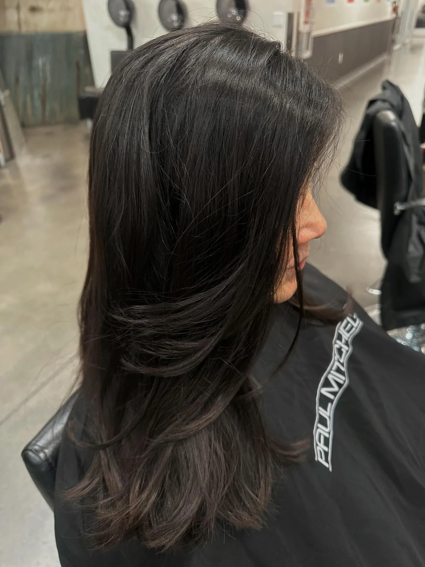 We cut 3 inches off for Bonnie and her hair turned out just as lovely as she is. Book your cut for the holidays now ❤️