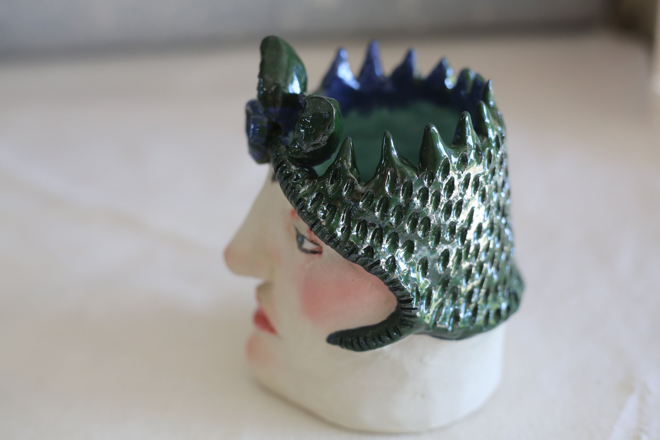 "Dorian" Sicilian Head Sculpture - Other Side