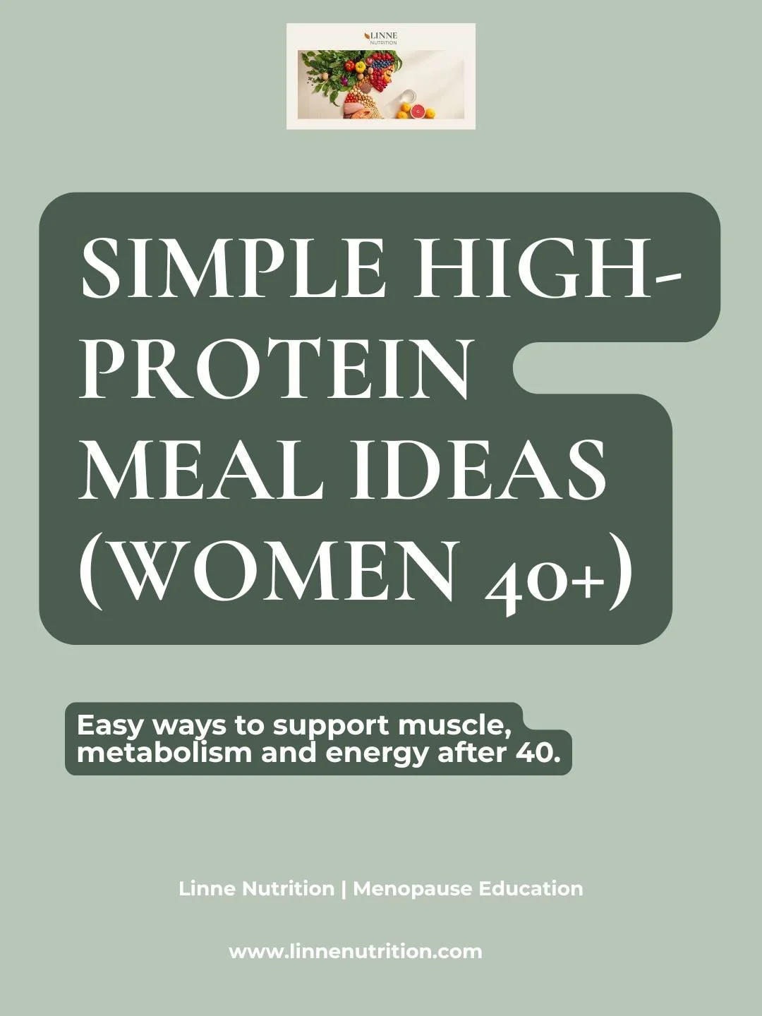 Many women over 40 are not eating enough protein.

During perimenopause and menopause, muscle loss accelerates and metabolism can slow.
Including enough protein at meals helps support:
&bull; muscle maintenance
&bull; stable blood sugar
&bull; energy