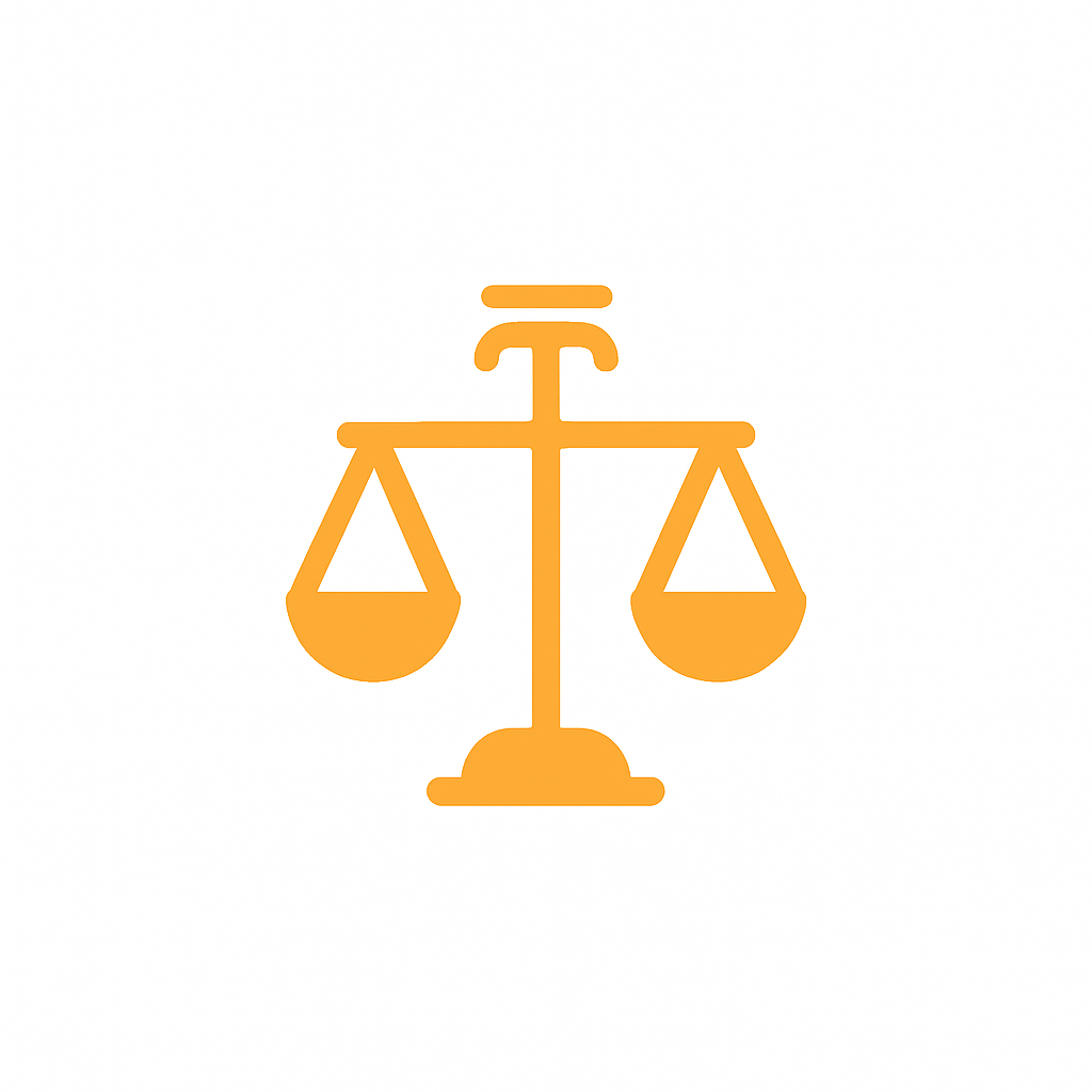 Orange scale icon set against a white background.