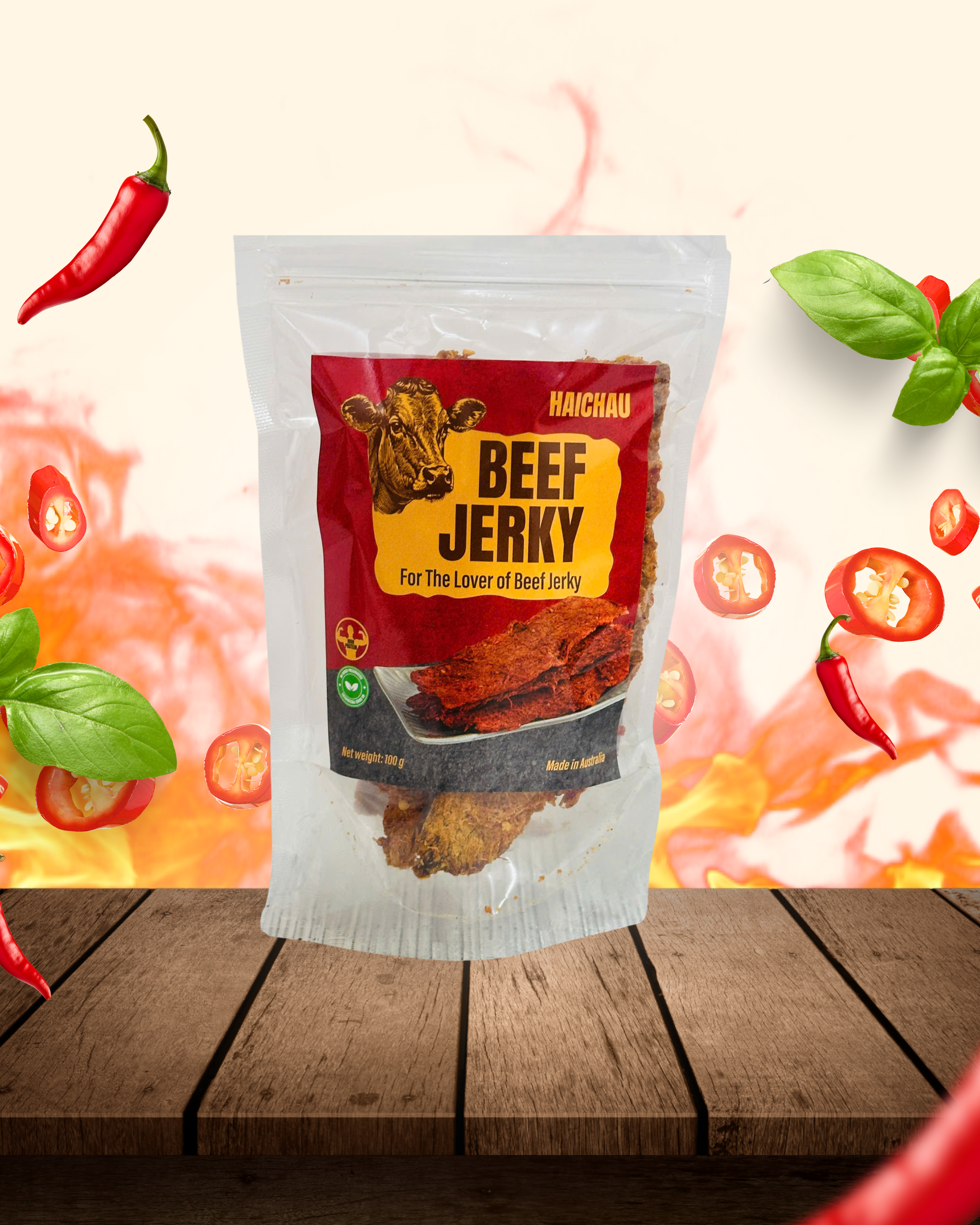 HAI CHAU Sliced Beef Jerky 100g