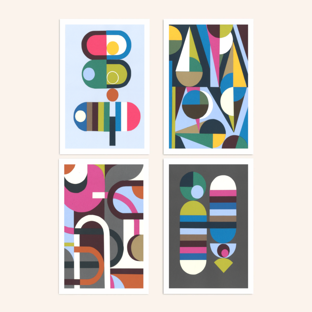 Postcards - Geometric Set 1