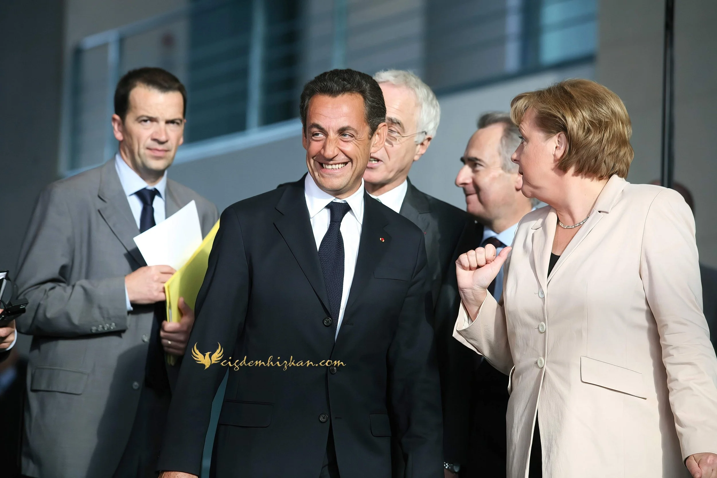 Chancellor Angela Merkel and President Nicolas Sarkozy - Berlin Bundestag 2007 - "Merkozy": Franco-German Relations - Sarkozy's inaugural visit to Berlin - Politics & Diplomacy 