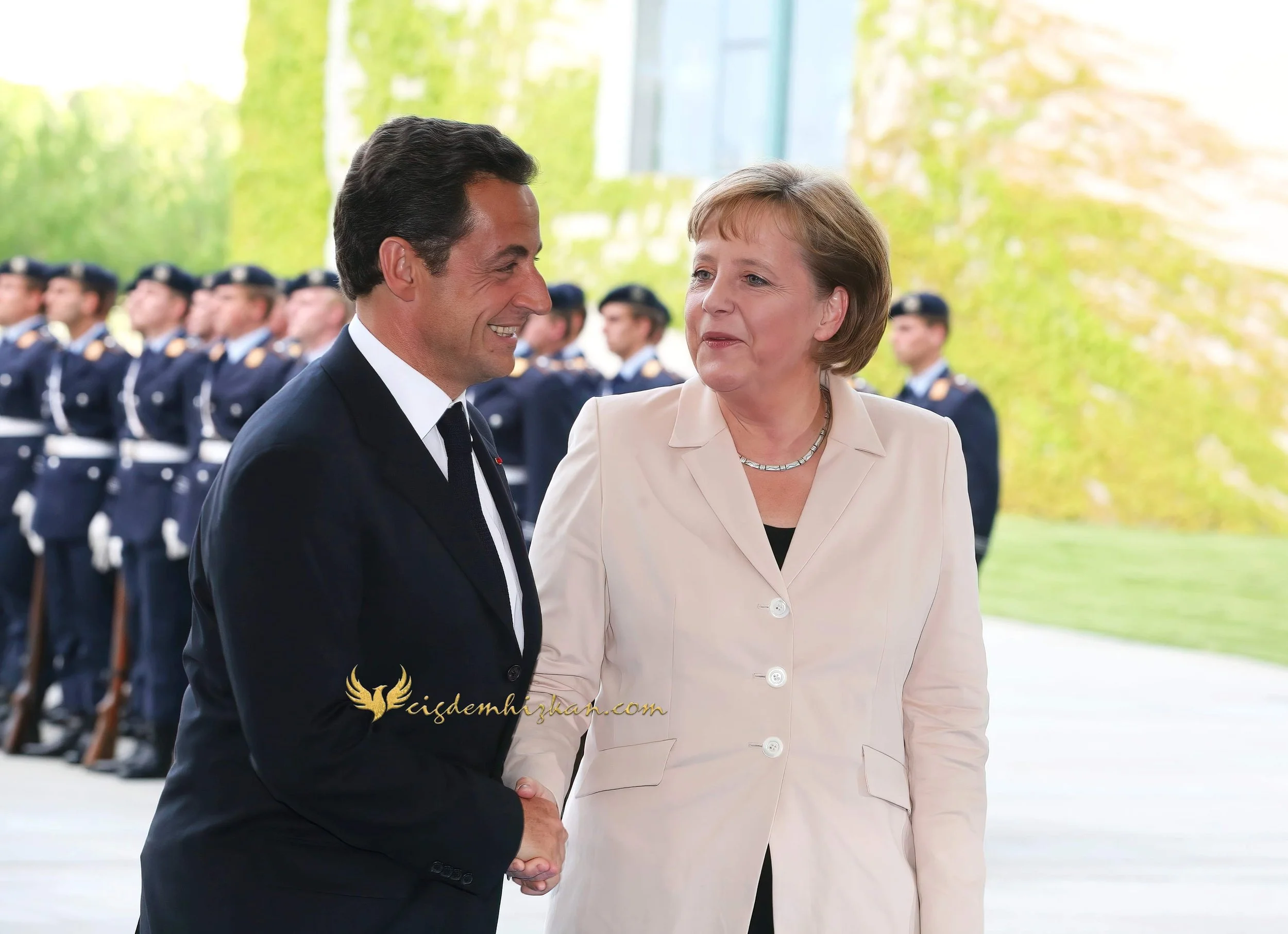 Chancellor Angela Merkel and President Nicolas Sarkozy - Berlin Bundestag 2007 - "Merkozy": Franco-German Relations - Sarkozy's inaugural visit to Berlin- Politics & Diplomacy