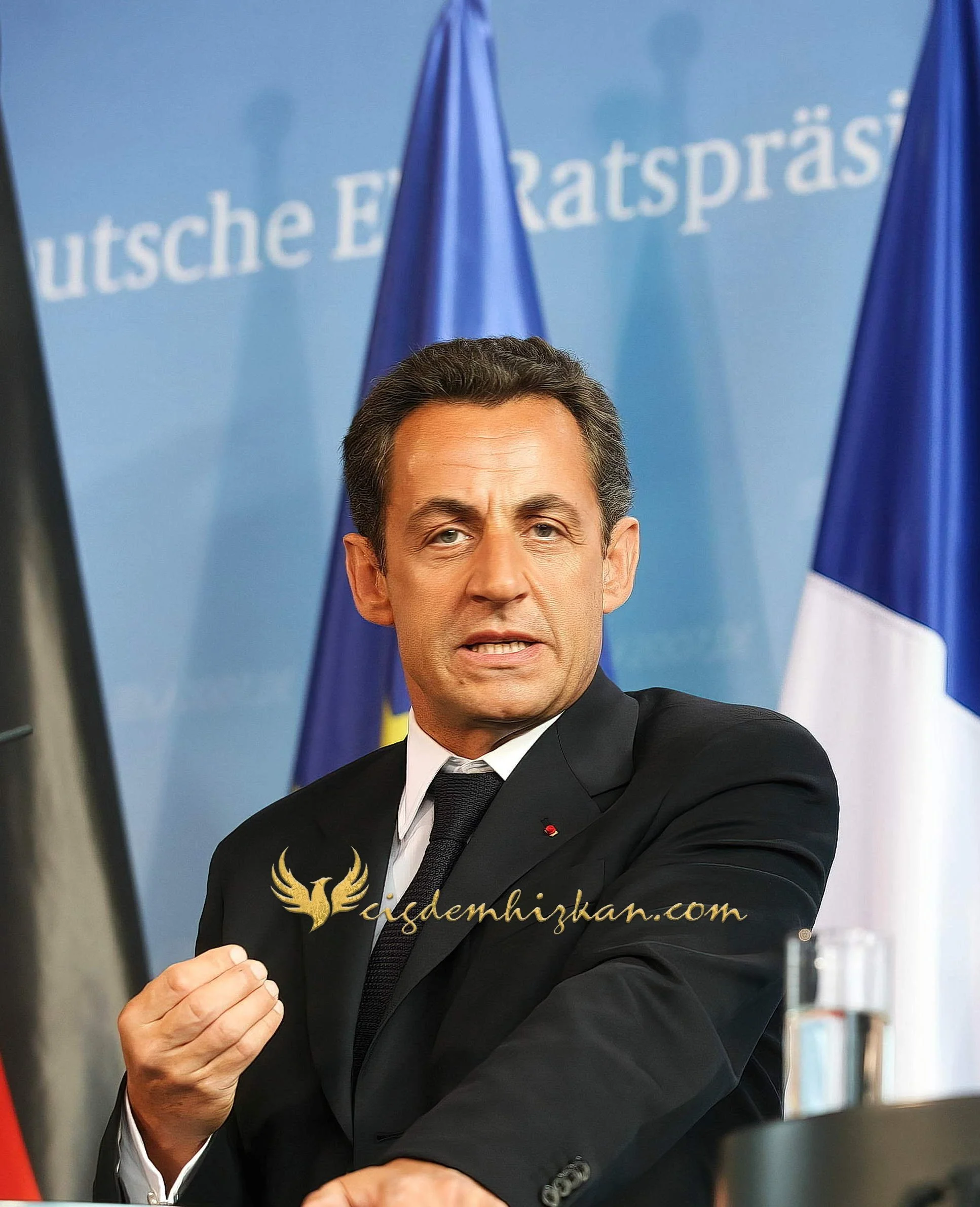 Chancellor Angela Merkel and President Nicolas Sarkozy - Berlin Bundestag 2007 - "Merkozy": Franco-German Relations - Sarkozy's inaugural visit to Berlin - Politics & Diplomacy
