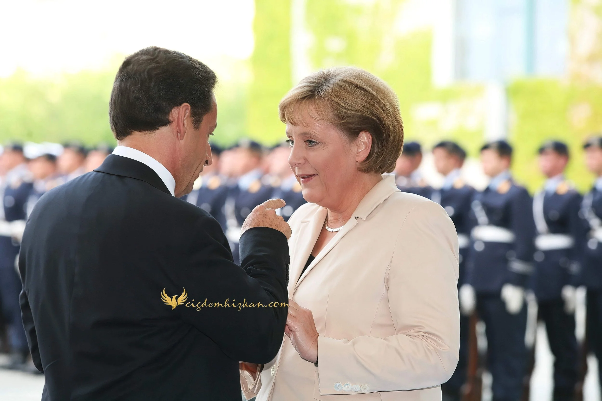 Chancellor Angela Merkel and President Nicolas Sarkozy - Berlin Bundestag 2007 - "Merkozy": Franco-German Relations - Sarkozy's inaugural visit to Berlin- Politics & Diplomacy