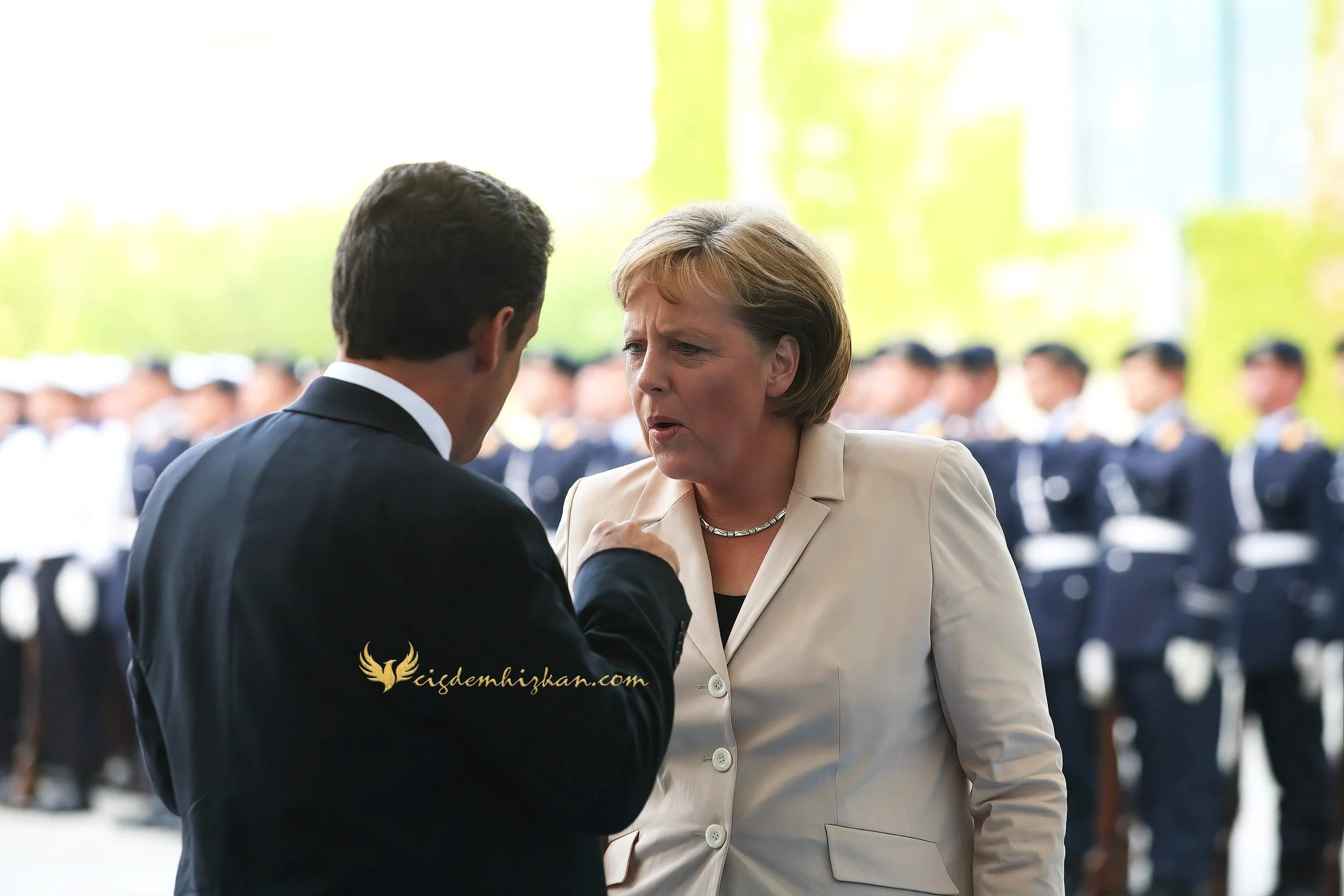 Chancellor Angela Merkel and President Nicolas Sarkozy - Berlin Bundestag 2007 - "Merkozy": Franco-German Relations - Sarkozy's inaugural visit to Berlin- Politics & Diplomacy