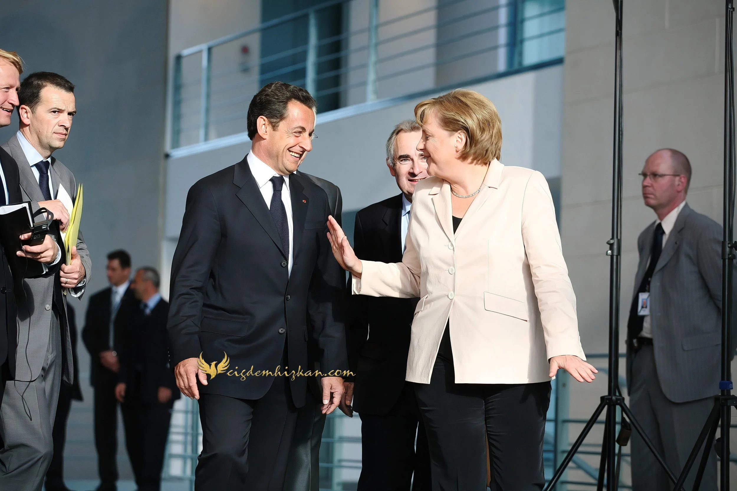 Chancellor Angela Merkel and President Nicolas Sarkozy - Berlin Bundestag 2007 - "Merkozy": Franco-German Relations - Sarkozy's inaugural visit to Berlin - Politics & Diplomacy