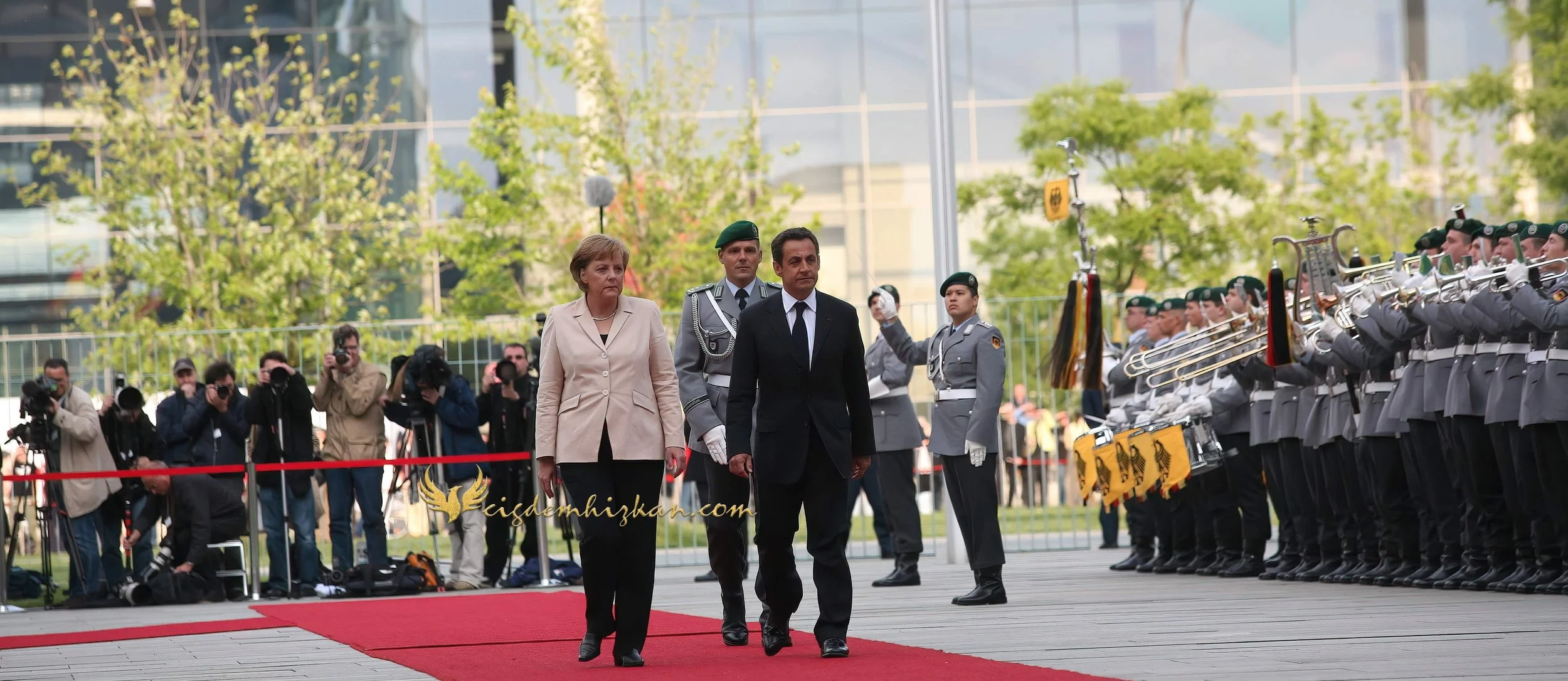 Chancellor Angela Merkel and President Nicolas Sarkozy - Berlin Bundestag 2007 - "Merkozy": Franco-German Relations - Sarkozy's inaugural visit to Berlin - Politics & Diplomacy