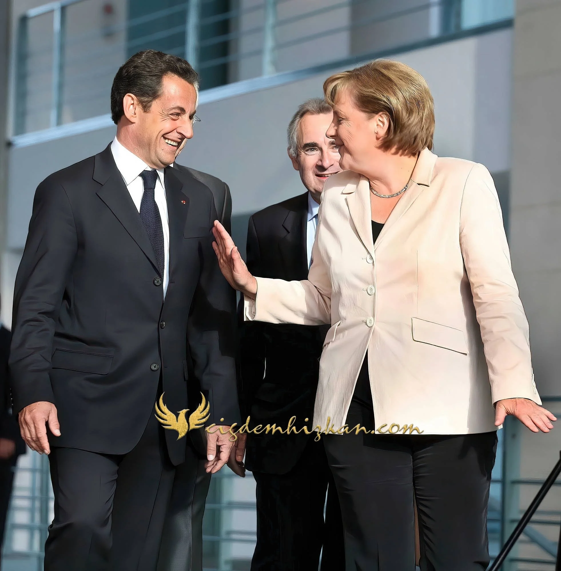Chancellor Angela Merkel and President Nicolas Sarkozy - Berlin Bundestag 2007 - "Merkozy": Franco-German Relations - Sarkozy's inaugural visit to Berlin- Politics & Diplomacy