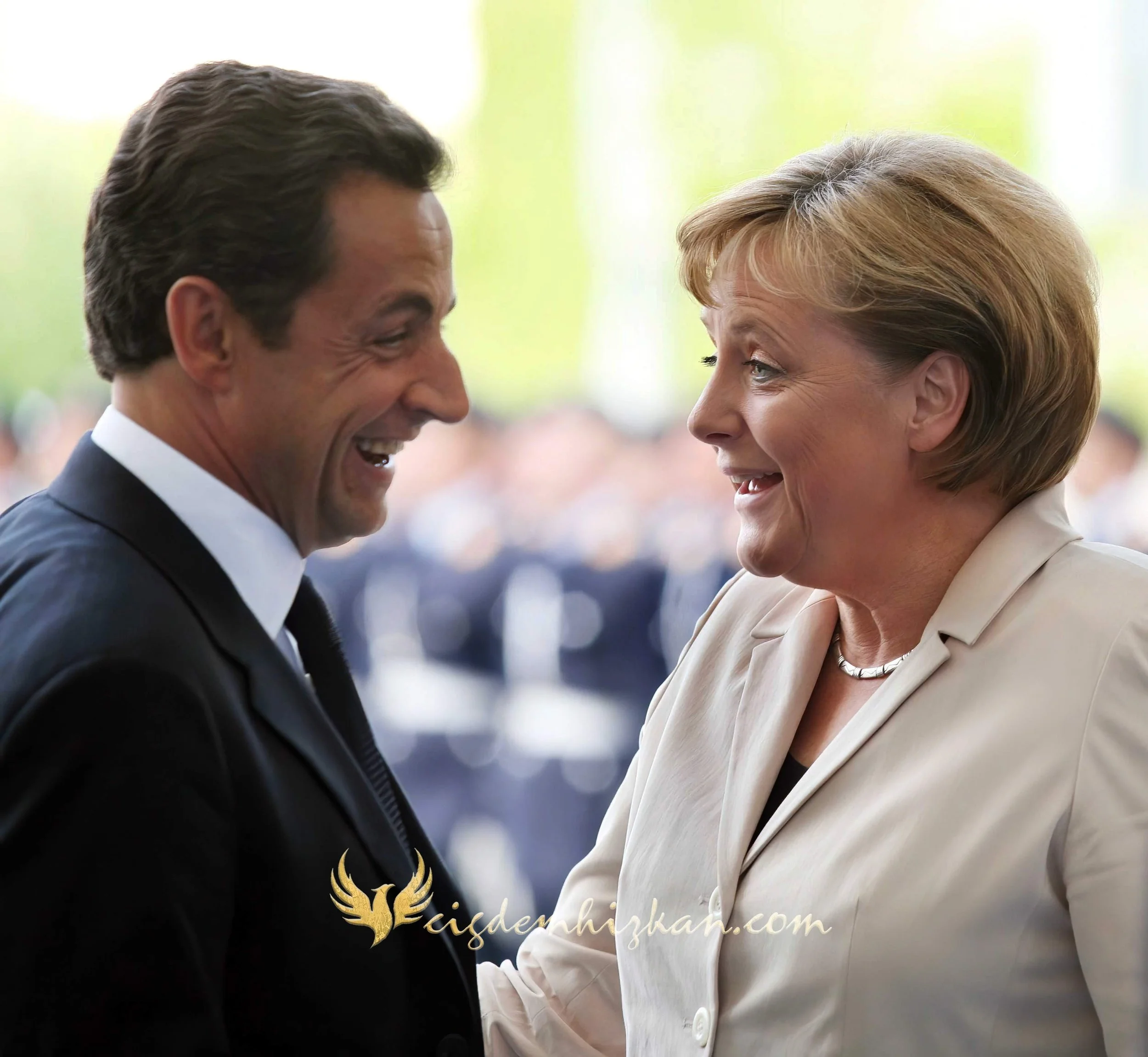 Chancellor Angela Merkel and President Nicolas Sarkozy - Berlin Bundestag 2007 - "Merkozy": Franco-German Relations - Sarkozy's inaugural visit to Berlin