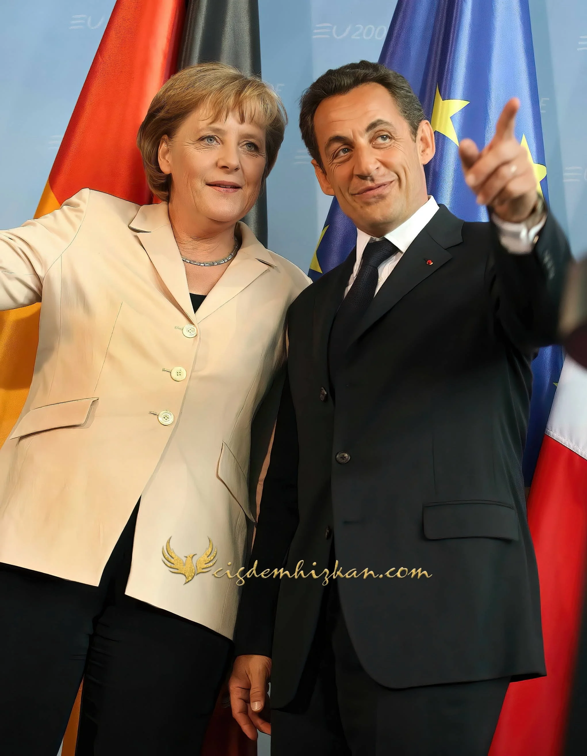 Angela Merkel & Nicolas Sarkozy
Former German Chancellor Angela Merkel and former French President Nicolas Sarkozy – Berlin Bundestag, 2007. “Merkozy”: Franco-German relations during Sarkozy’s inaugural visit to Berlin. Politics & Diplomacy.
