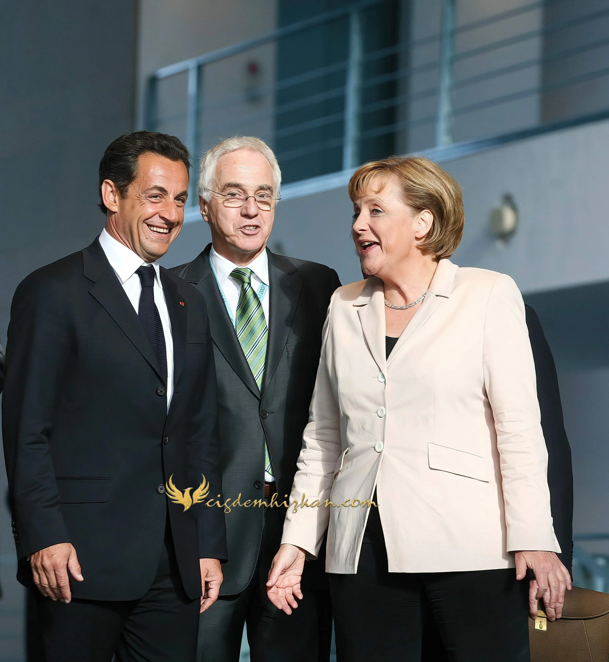 Chancellor Angela Merkel and President Nicolas Sarkozy - Berlin Bundestag 2007 - "Merkozy": Franco-German Relations - Sarkozy's inaugural visit to Berlin - Politics & Diplomacy