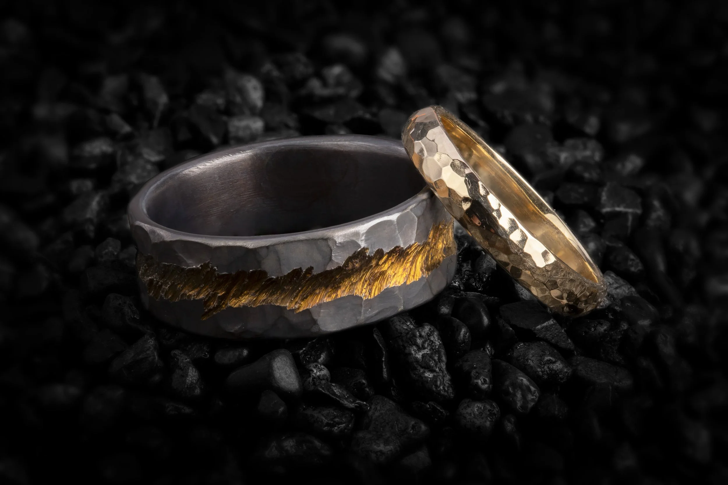 Rustic Wedding Rings with a Modern Edge | Wedding Ring Photography Inspiration