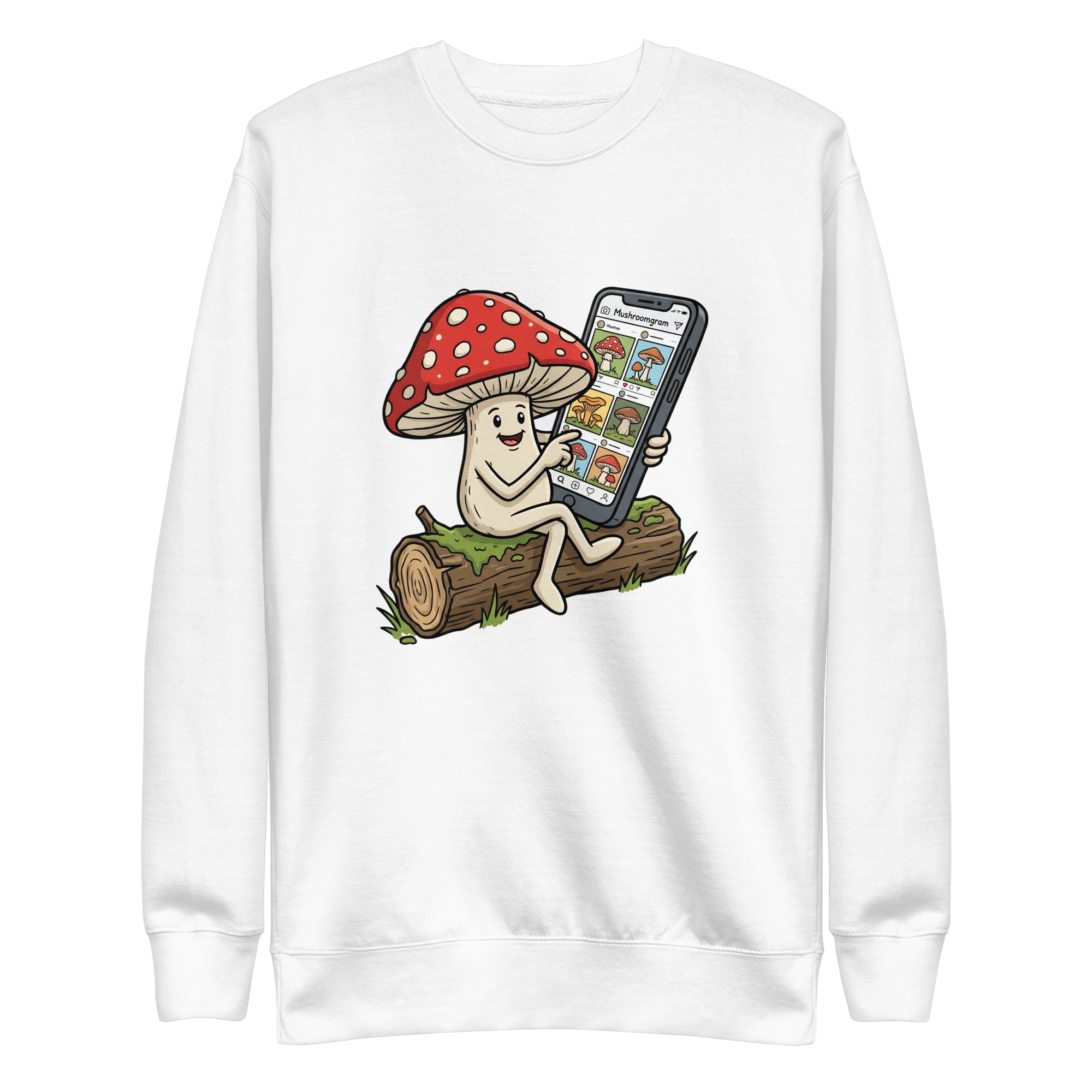 Scrolling Mushroom Unisex Premium Sweatshirt