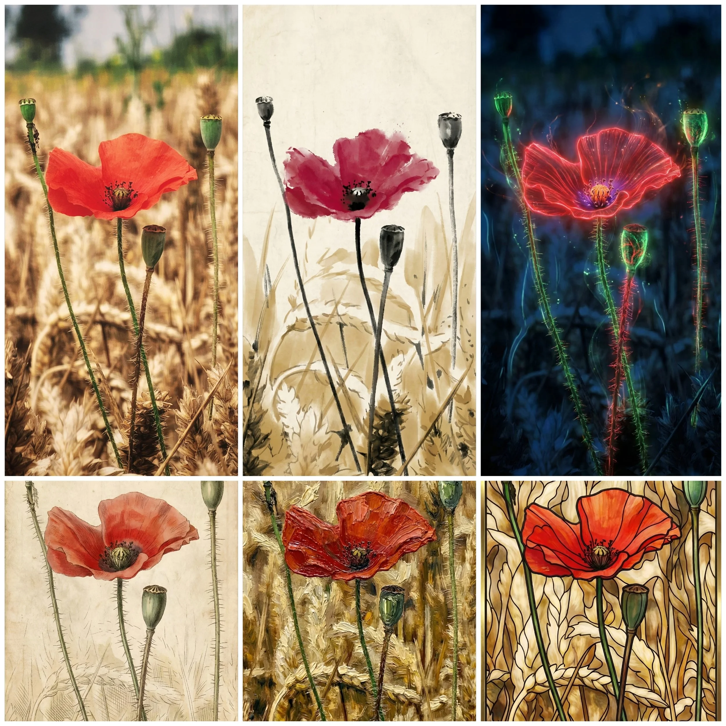 Red in a Field of Gold