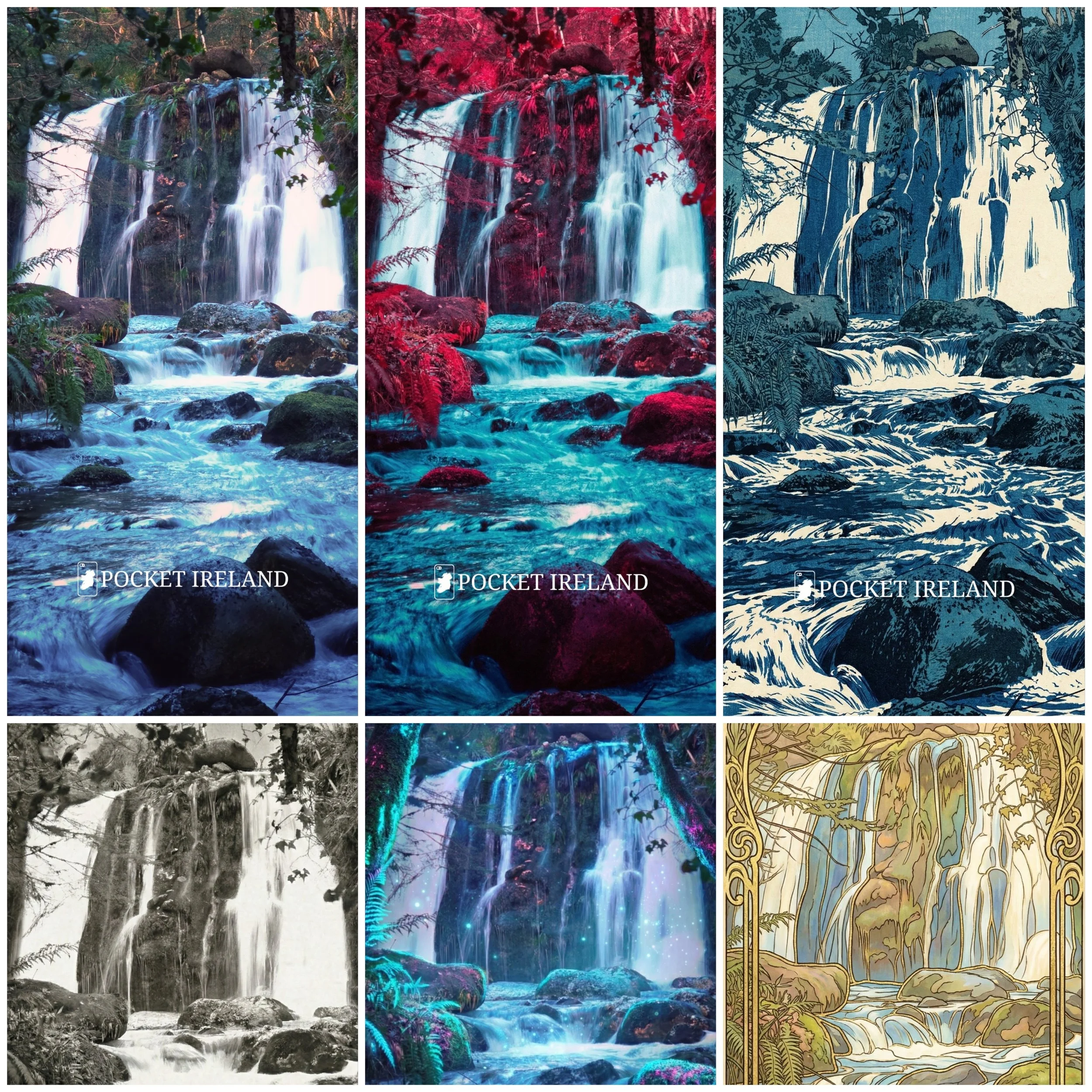 Cool Cascades at Coolalingo – Digital Wallpaper Collection (no watermarks)