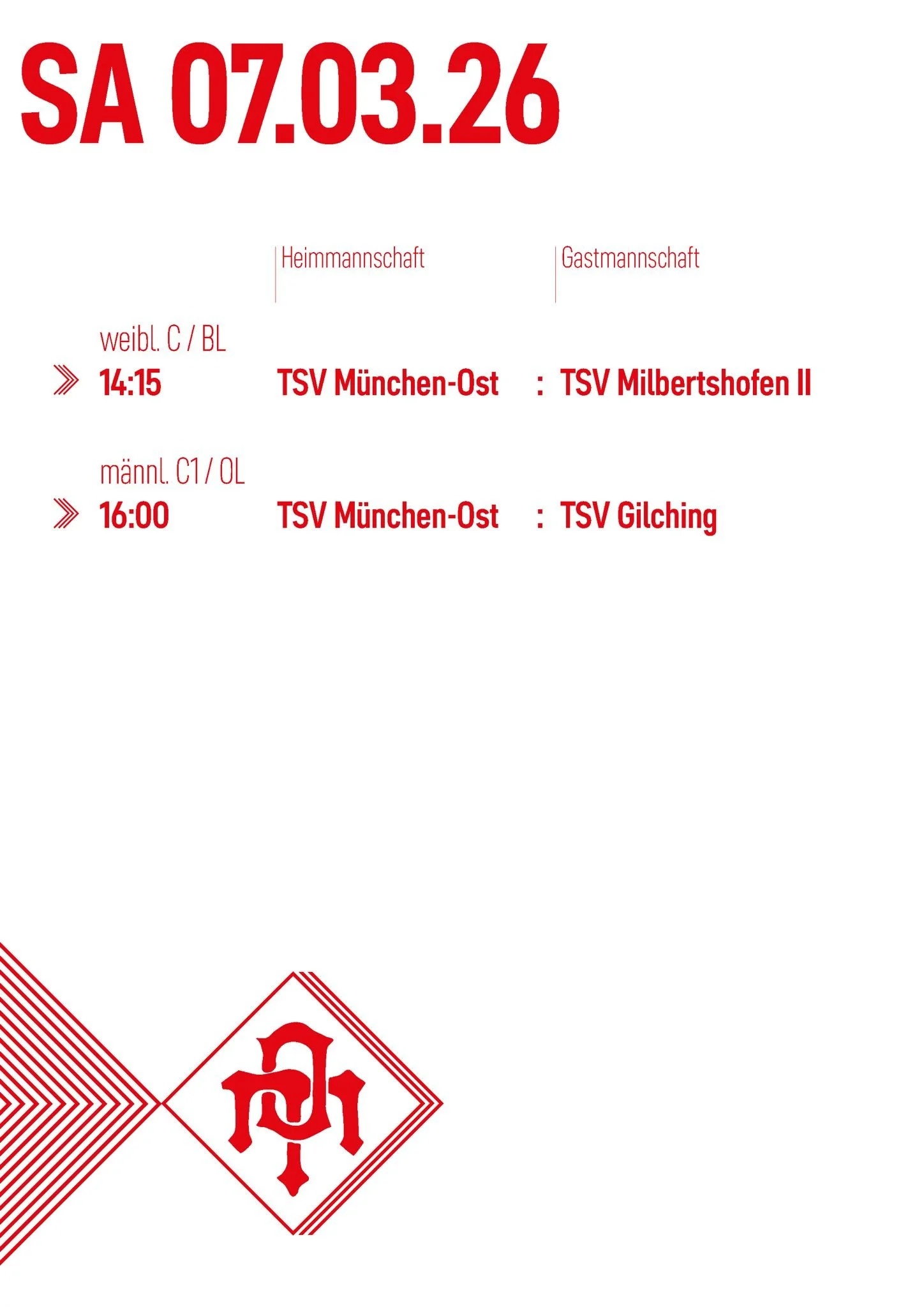 Heimspiele 7. März 2026