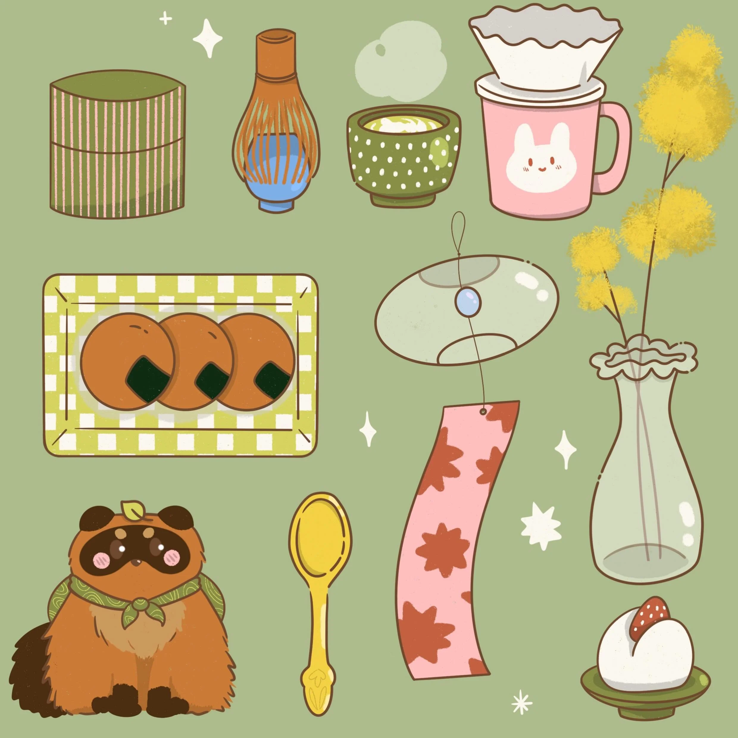 Troisi&egrave;me illustration de mon exposition chez Kitsune Burgers : 毎日 (mainichi - quotidien) ⭐️

Ces illustrations sont disponibles en tirage limit&eacute; chez Kitsune Burgers !
.
.
.
#japon #print #matcha #illustration