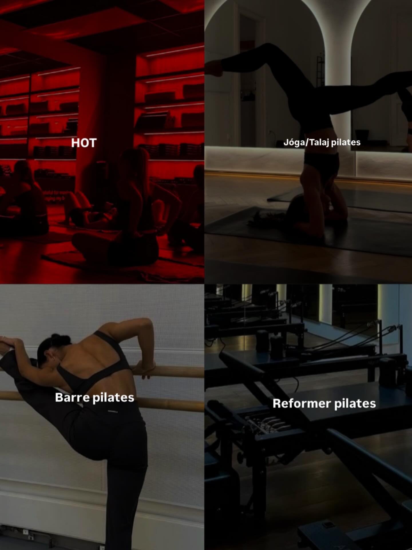 A Csini Bab&aacute;ban nem csak egyetlen mozg&aacute;sforma v&aacute;r

N&aacute;lunk v&aacute;laszthatsz Reformer Pilates, Talaj Pilates, Barre Pilates, HOT Pilates &eacute;s J&oacute;ga &oacute;r&aacute;k k&ouml;z&uuml;l &ndash; mert hissz&uuml;k, 